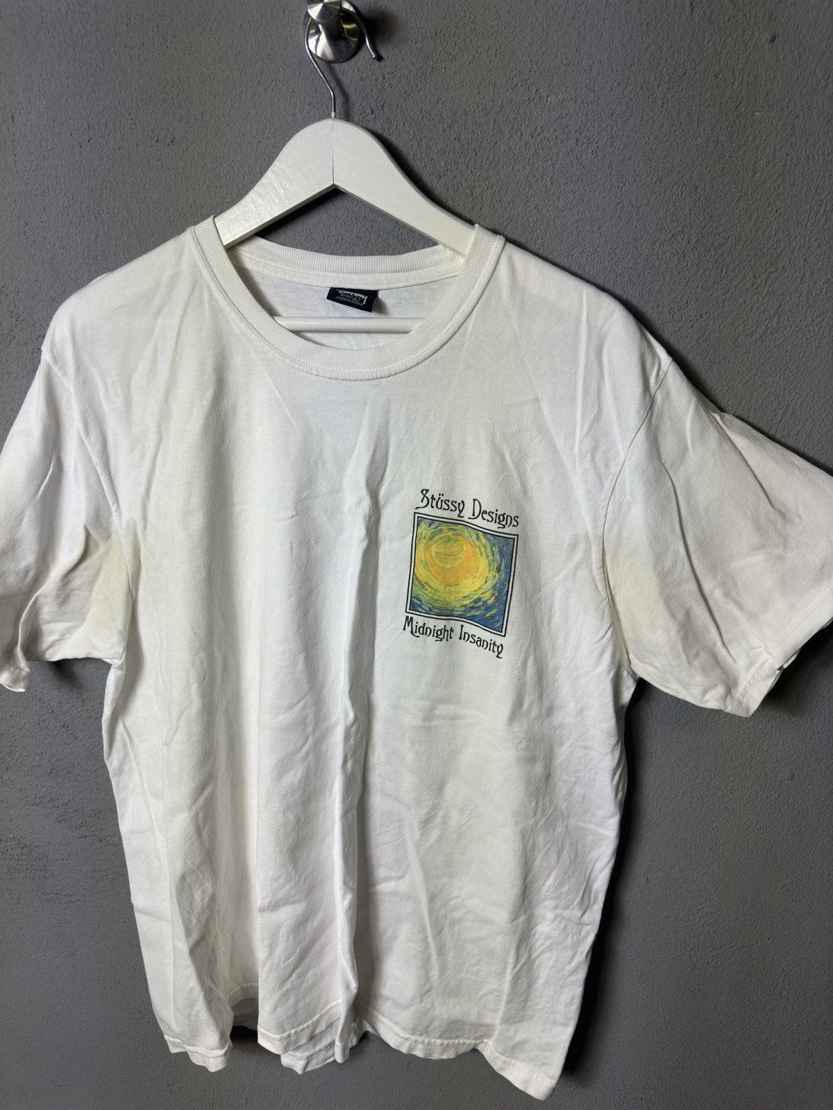 Stussy × Vintage RARE STUSSY MIDNIGHT INSANITY TEE - LARGE Size US L / EU 52-54 / 3 - 5 Thumbnail