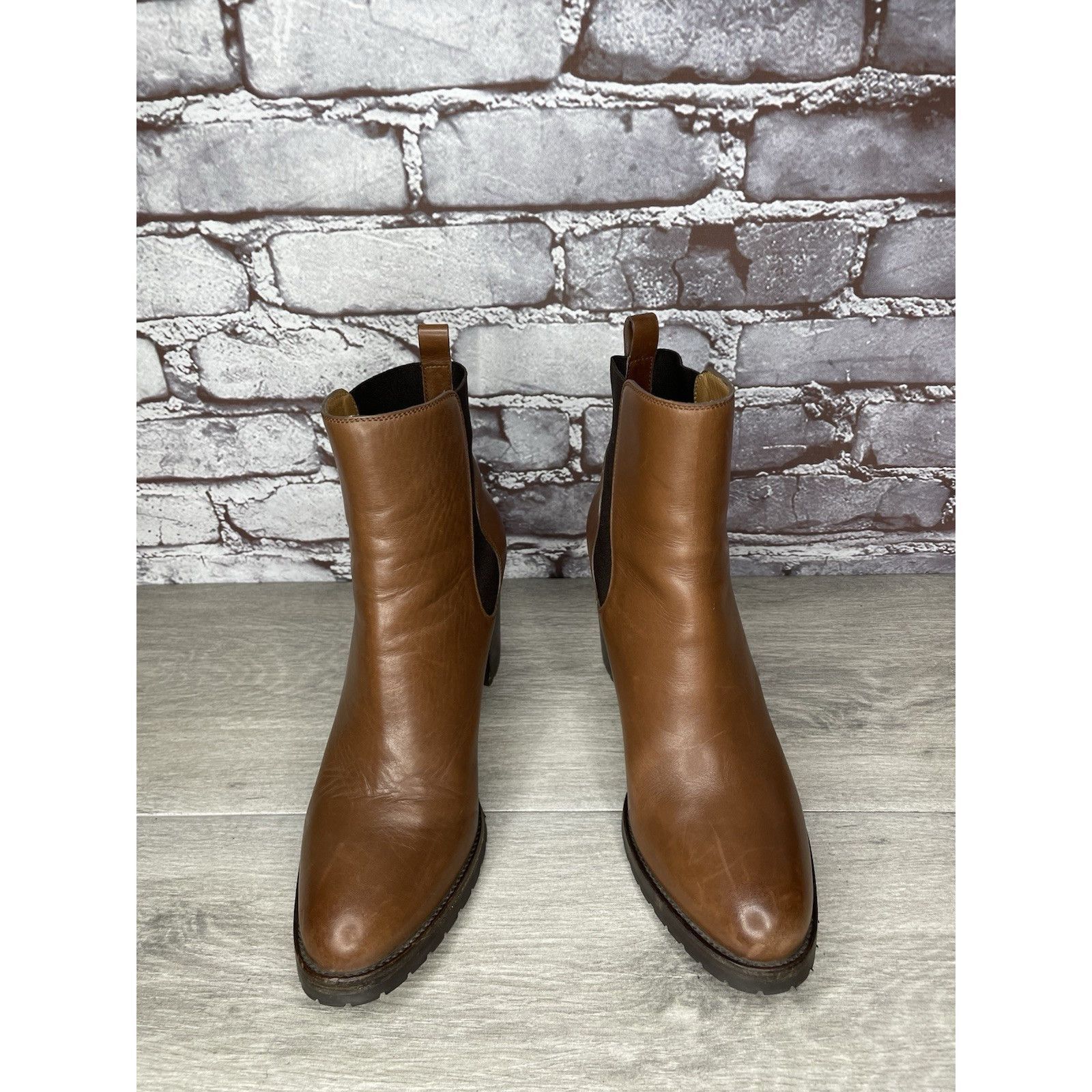 Sartore Sartore Paris Brown Leather Ankle Chelsea Vibram Heel Bootie Size US 7.5 / IT 37.5 - 17 Thumbnail