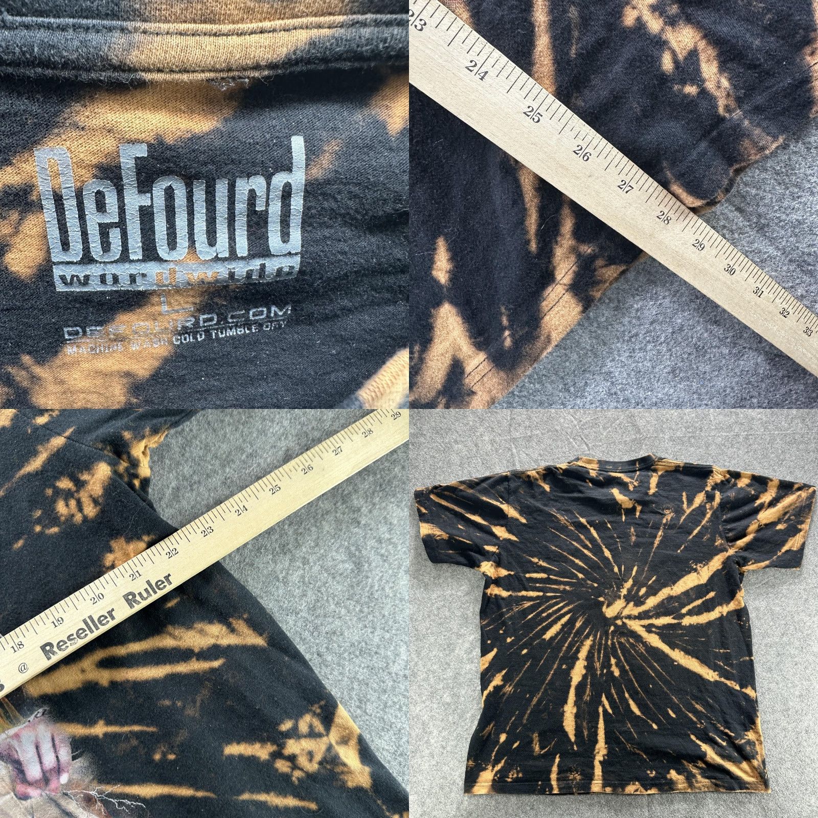 Vintage VINTAGE Bangtan Shirt Mens Large Black Bleach Tie Dye BTS Graphic Band DeFourd Size US L / EU 52-54 / 3 - 8 Thumbnail