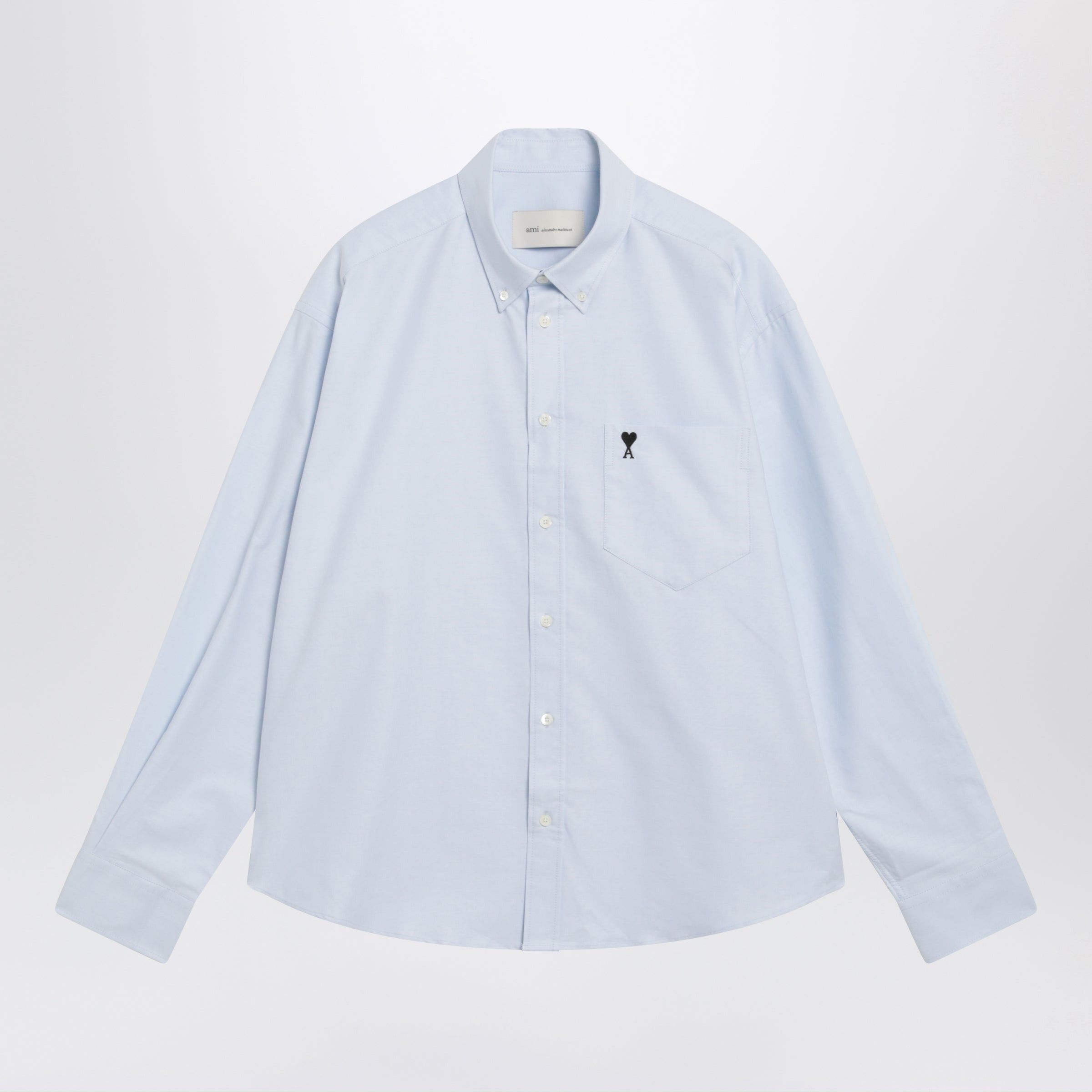 AMI Ami Paris Light Blue Ami De Coeur Shirt By Ami Paris Size US M / EU 48-50 / 2 - 1 Thumbnail