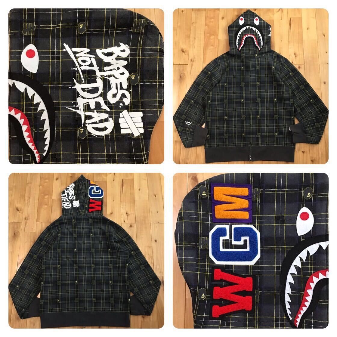 Bape × Undefeated BAPE × Undefeated Check shark full zip hoodie a bathing ape Size US L / EU 52-54 / 3 - 1 Thumbnail