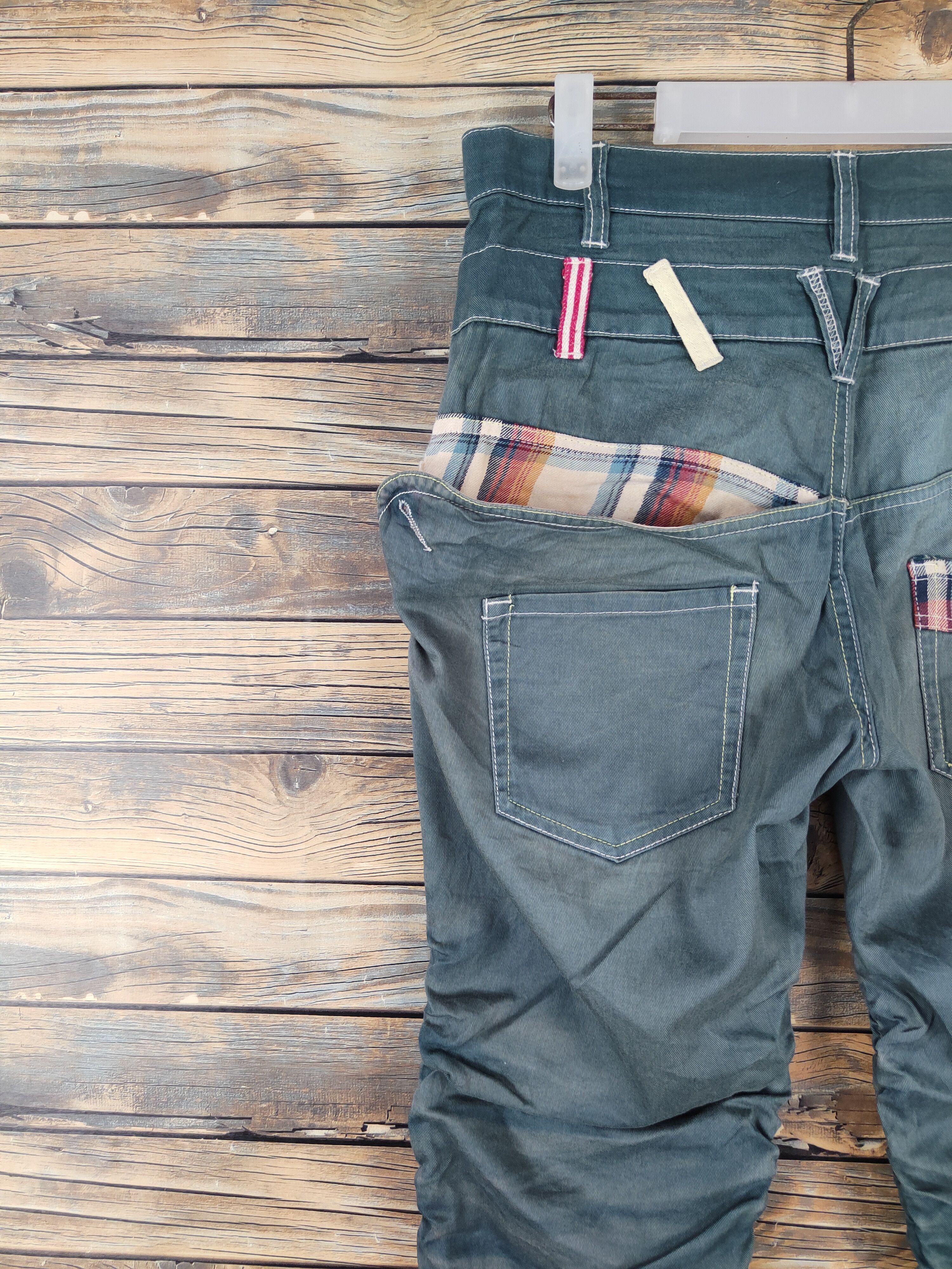 Japanese Brand Japan double waist Faded Multipocket Casual Pants #W1784 Size US 29 - 9 Thumbnail