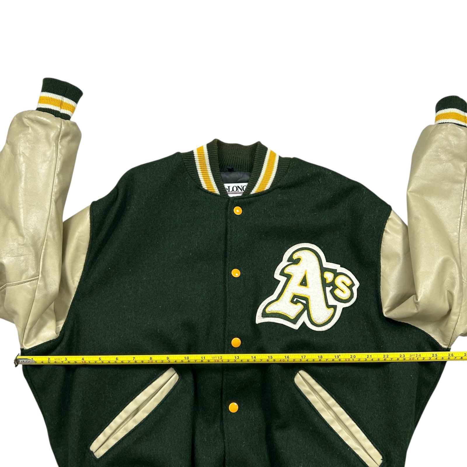 MLB VTG 90s OAKLAND ATHLETICS A's DELONG VARSITY JACKET Size US S / EU 44-46 / 1 - 11 Thumbnail