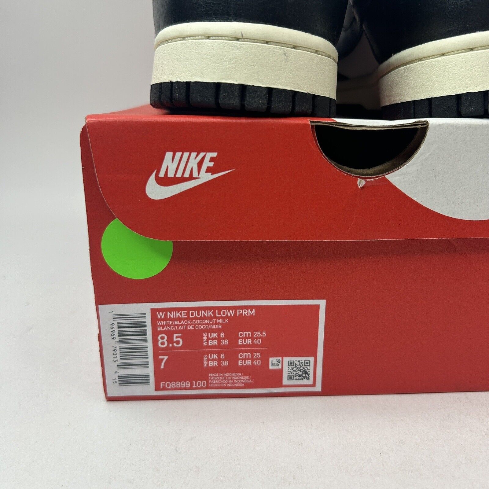 Nike Nike Dunk Low PRM WMNS “Vintage Panda/Black White” 2023 Size US 8.5 / IT 38.5 - 5 Thumbnail
