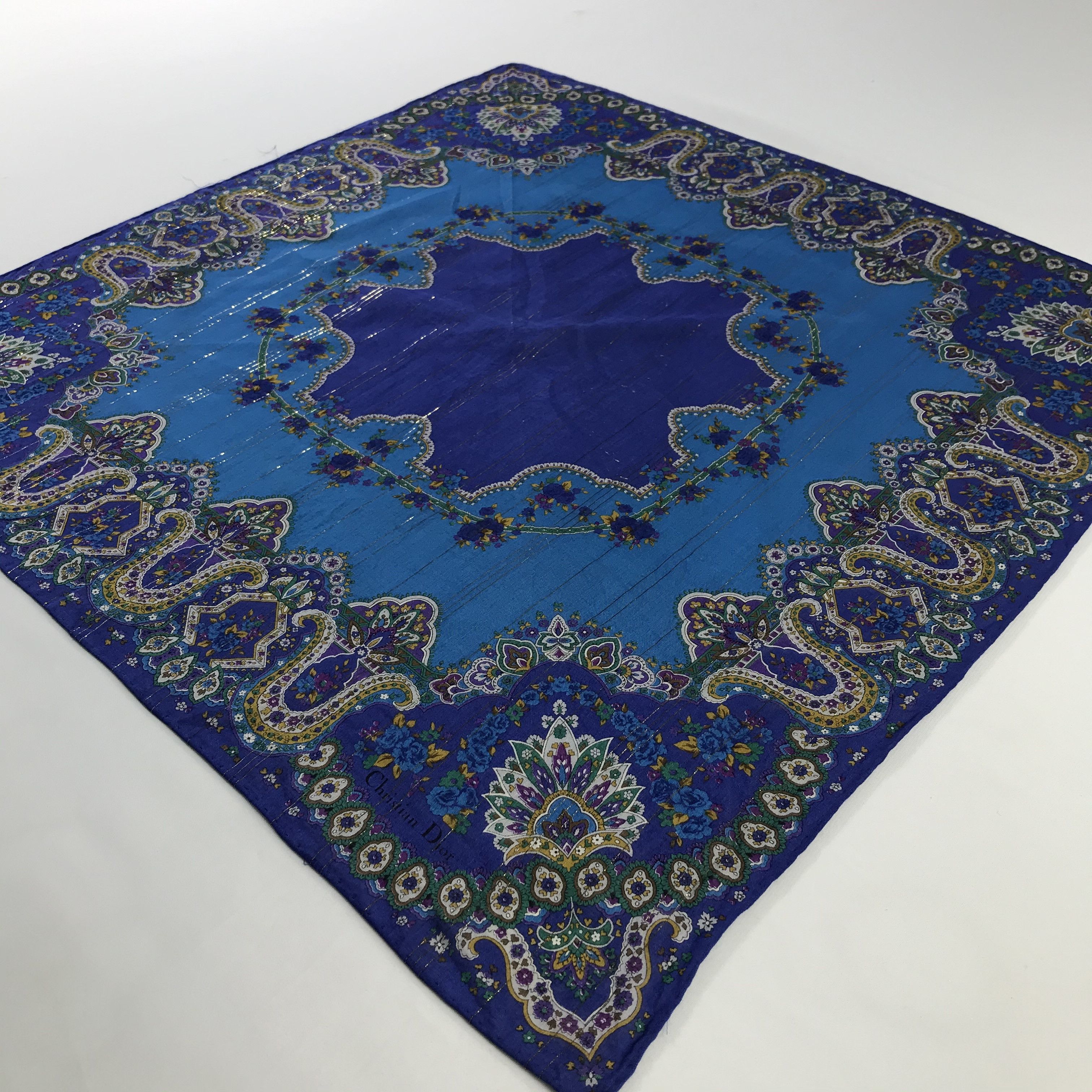 Christian Dior Monsieur × Vintage Christian Dior Bandana / Handkerchief / Neckerchief - S936 Size ONE SIZE - 2 Thumbnail