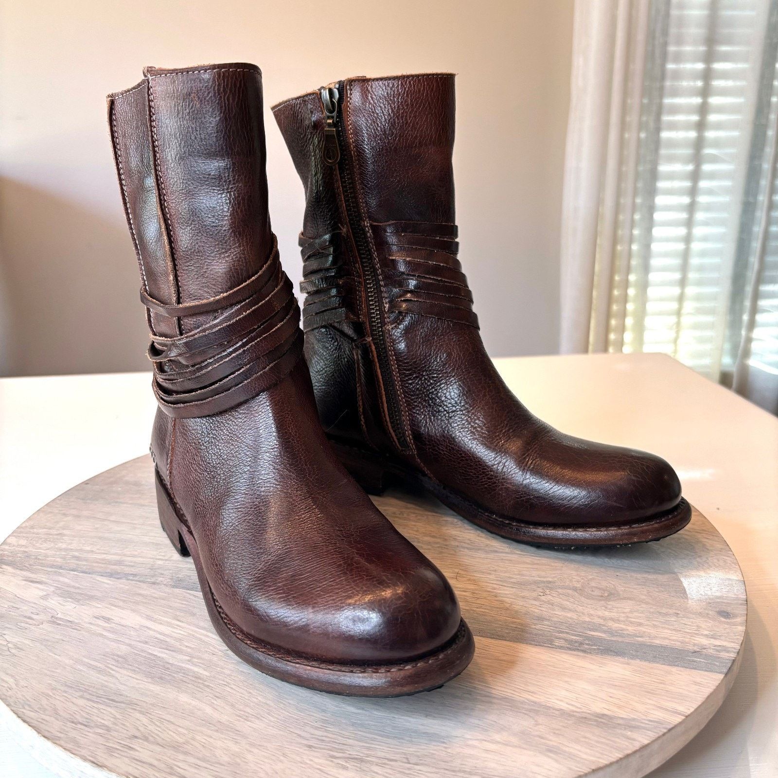 Bed Stu Bed Stu Cobbler Series Ankle Boots Leather Women's US Sz 7 Size US 7 / IT 37 - 1 Thumbnail