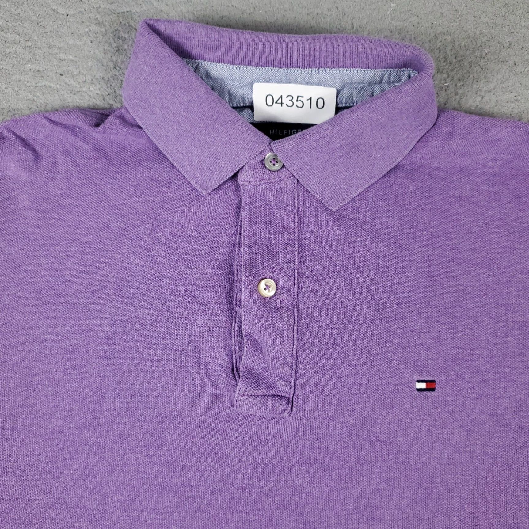 Tommy Hilfiger VINTAGE Tommy Hilfiger Polo Shirt Mens M Purple Short Sleeve Shirt Adult Medium Purple Solid Logo 90s Classic Preppy Mens Size US M / EU 48-50 / 2 - 2 Thumbnail
