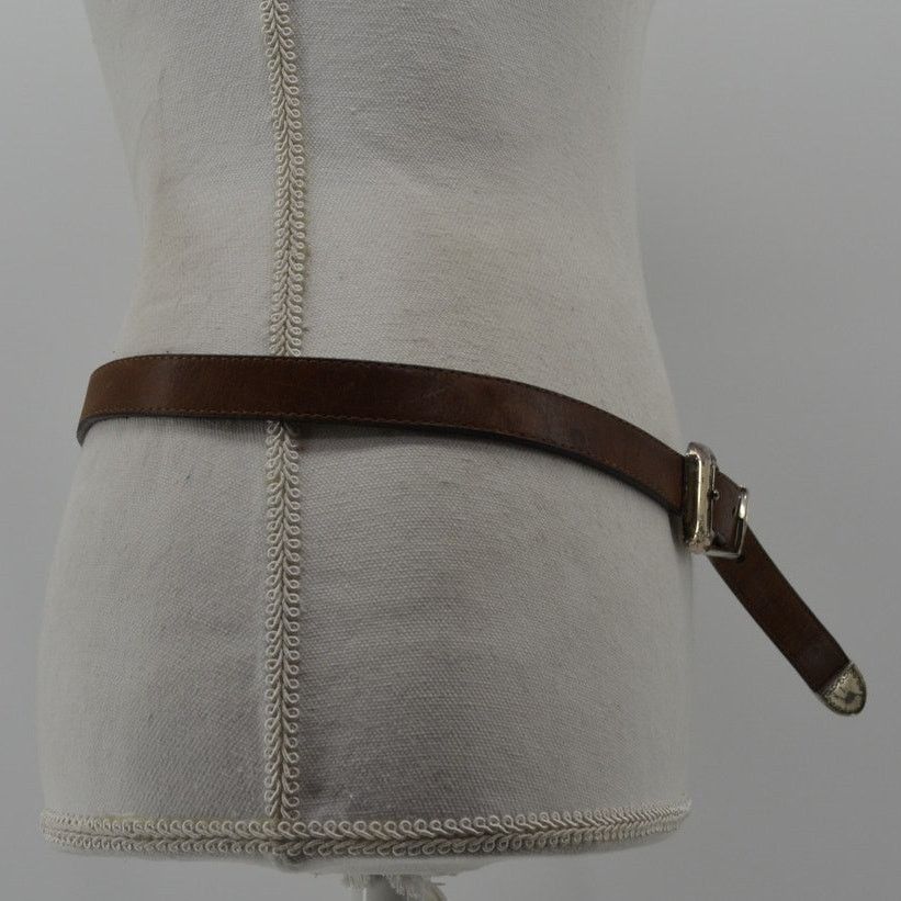 Brighton Brighton Womens Sz Large Brown Leather Belt Heart Western Size ONE SIZE - 8 Thumbnail