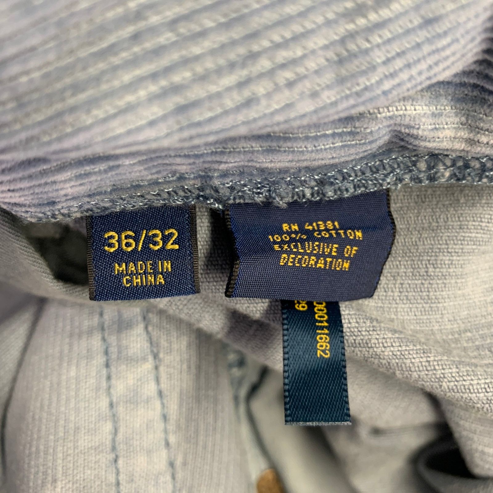 Polo Ralph Lauren Size 36 Powder Blue Corduroy Cotton Casual Pants Size US 36 / EU 52 - 8 Thumbnail