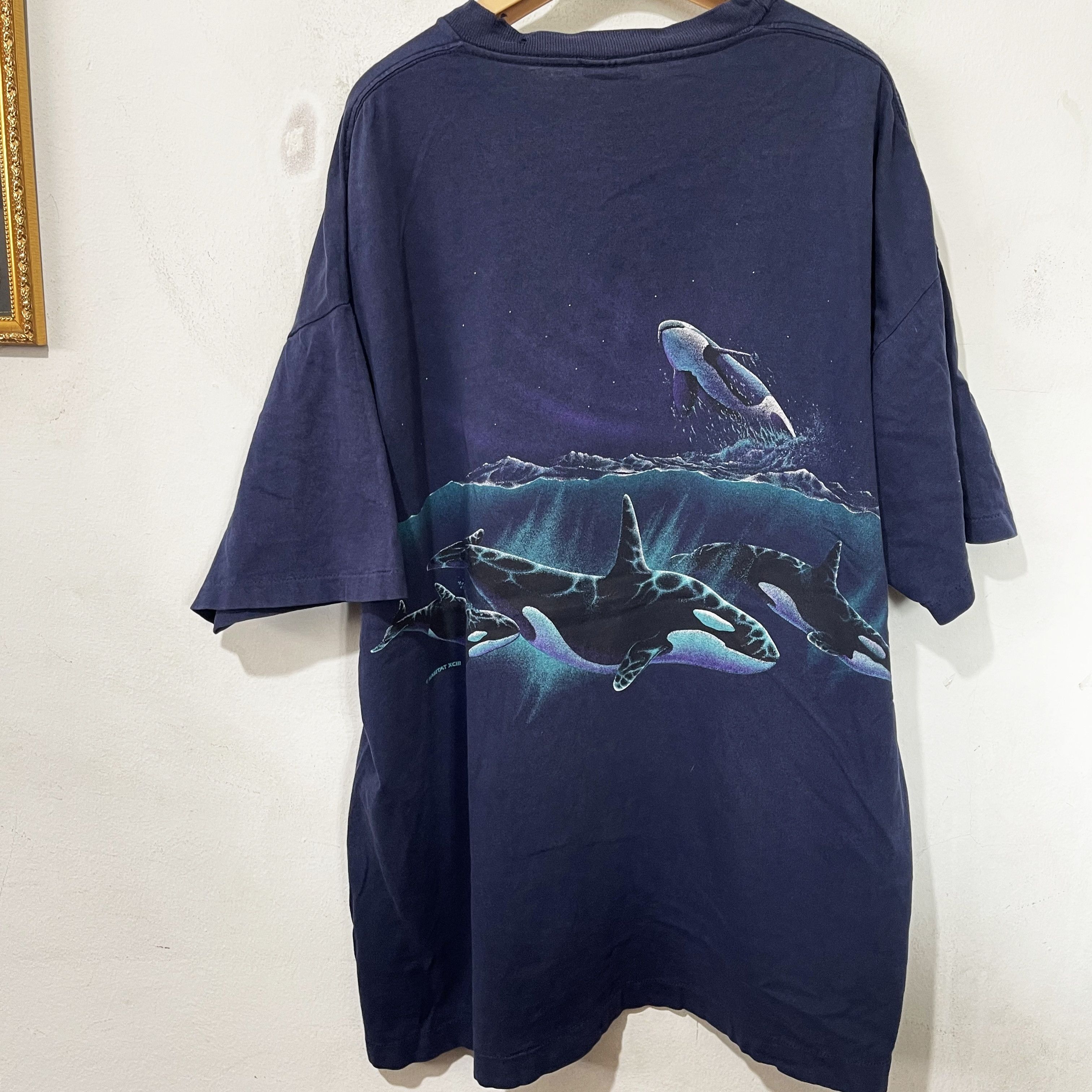 Vintage Vintage 90s Orca Killer Whale T-Shirt Size US XL / EU 56 / 4 - 3 Thumbnail