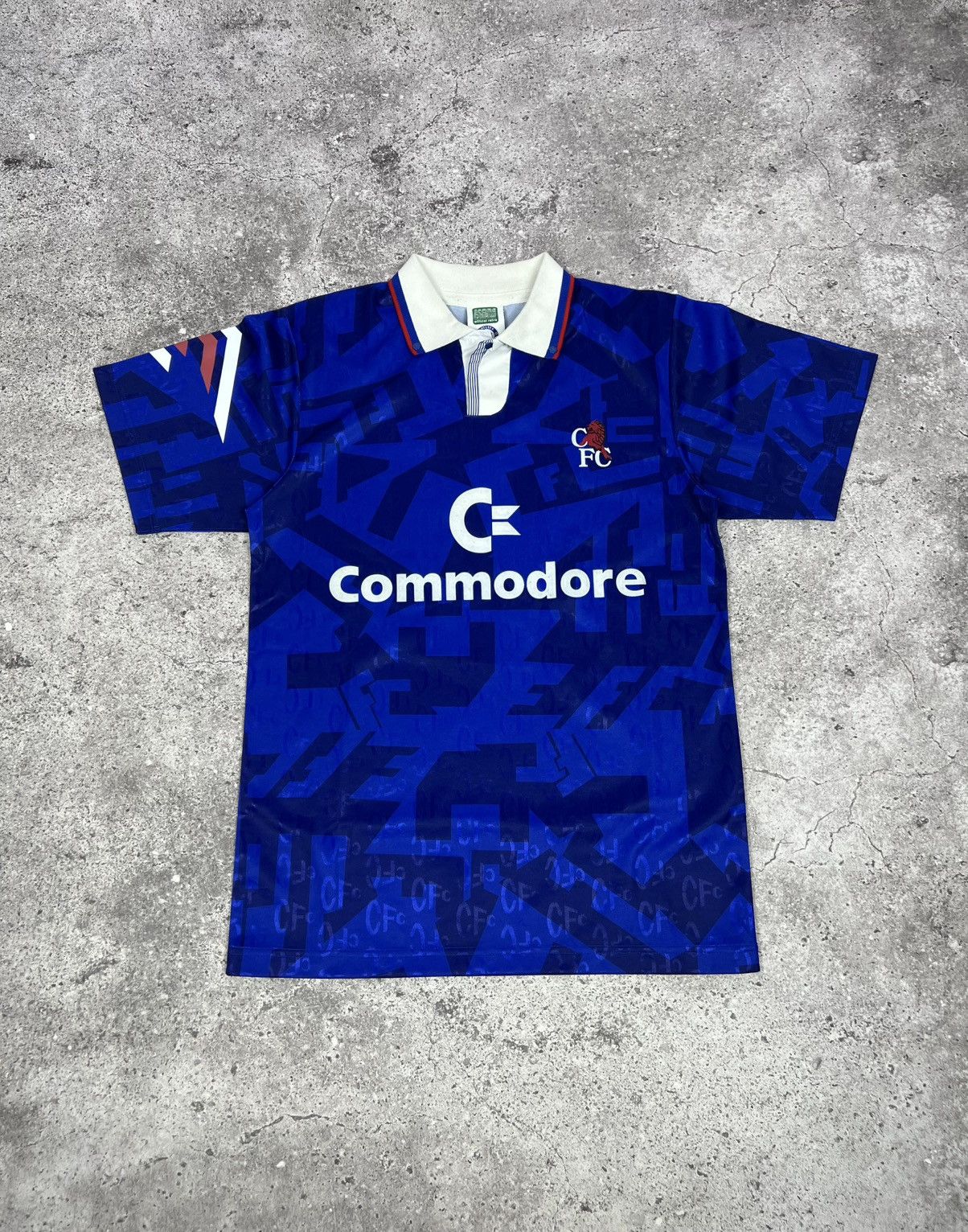 Other Chelsea FC Score Draw Retro Jersey 90s Commodore Vintage Size US S / EU 44-46 / 1 - 1 Thumbnail