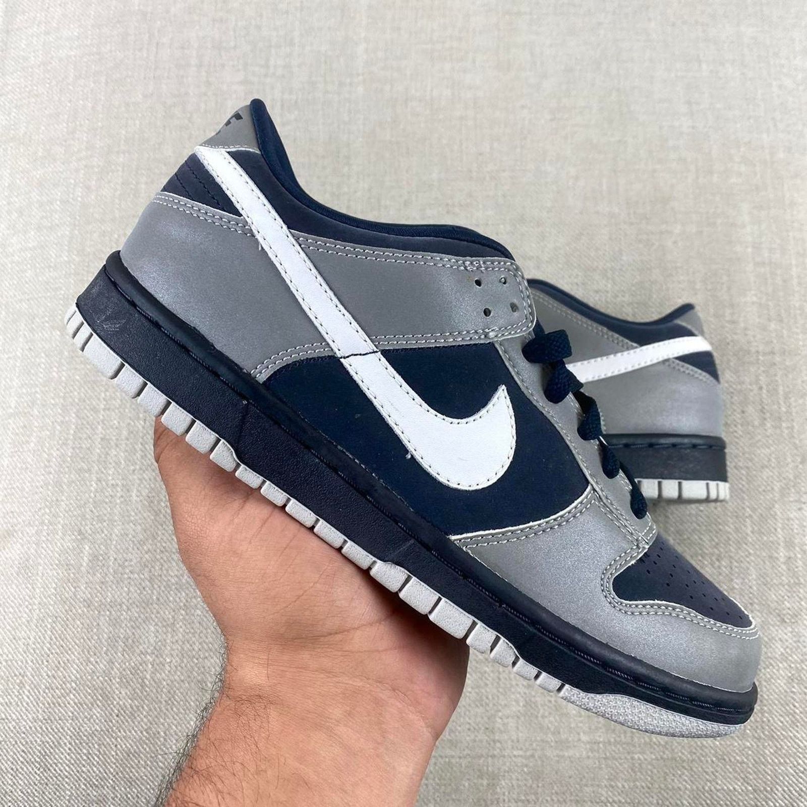 Nike 2006 Nike Dunk Low “3M Obsidian ” Size US 7.5 / IT 37.5 - 2 Thumbnail