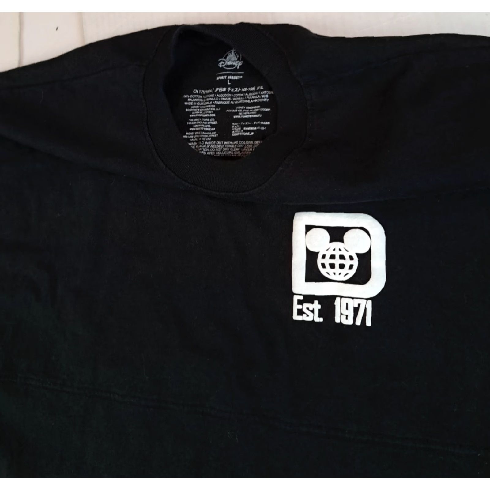 Disney **VINTAGE Mickey Mouse Black Long Sleeve T-Shirt Spirit Jersey** User: **VINTAGE Mickey Mouse Black Long Sleeve Shirt Spirit Jersey** Size US L / EU 52-54 / 3 - 7 Thumbnail
