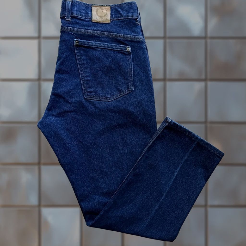 Vintage Origin Delta Flex Jeans 38 Blue Straight Leg Dark Wash Relaxed Casual Workwear Jeans Men 38 Regular Blue Denim 5-Pocket Western Vintage? Size US 38 / EU 54 - 1 Thumbnail
