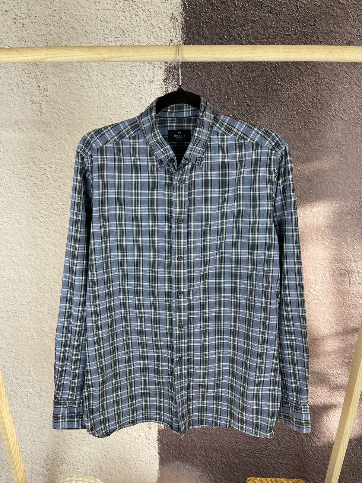 Hackett Hackett London Melange Poplin Check slim fit shirt LS Size US S / EU 44-46 / 1 - 2 Thumbnail