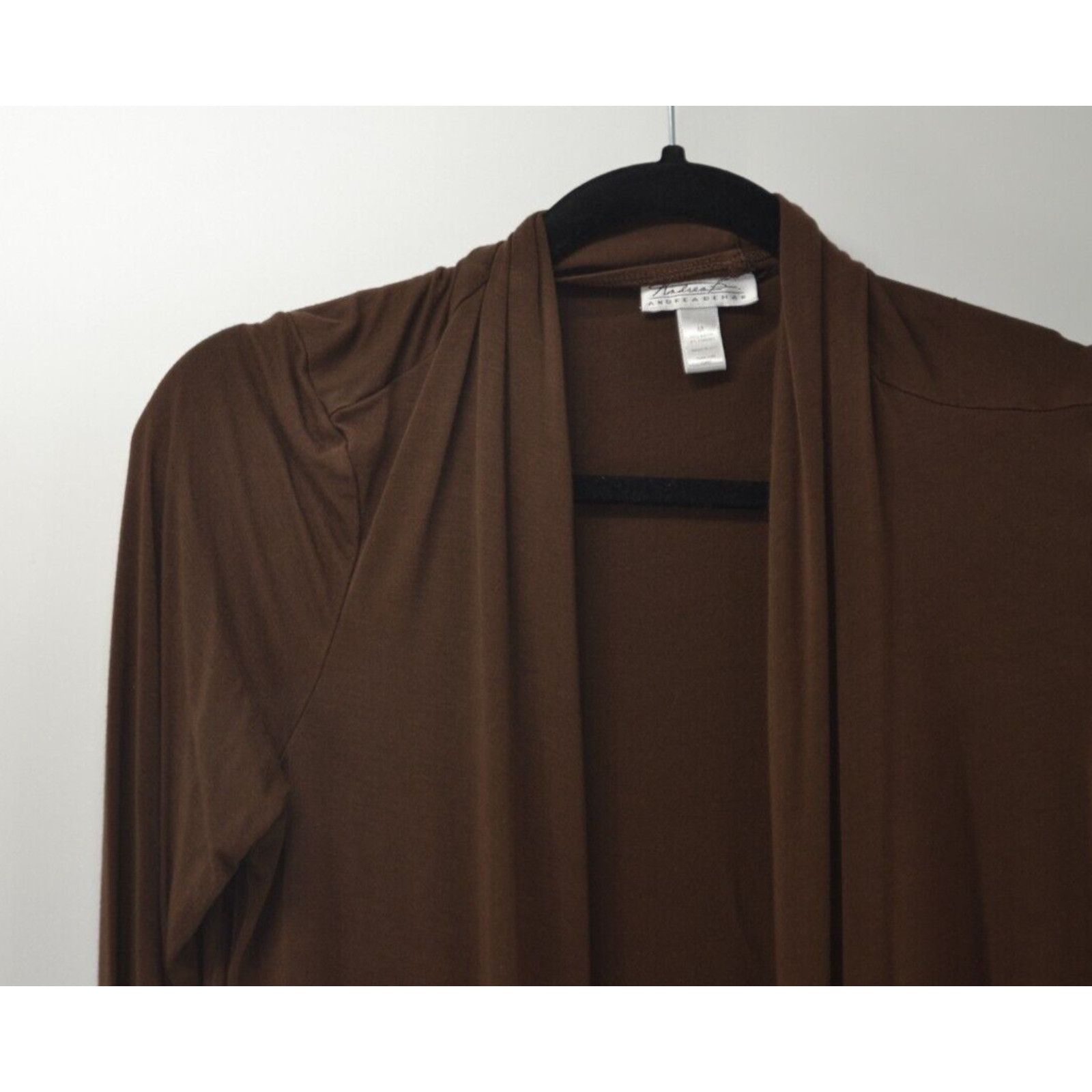 Other Andrea Behar Womens Size M Cardigan Sweater Wrap USA Brown Size M / US 6-8 / IT 42-44 - 3 Thumbnail