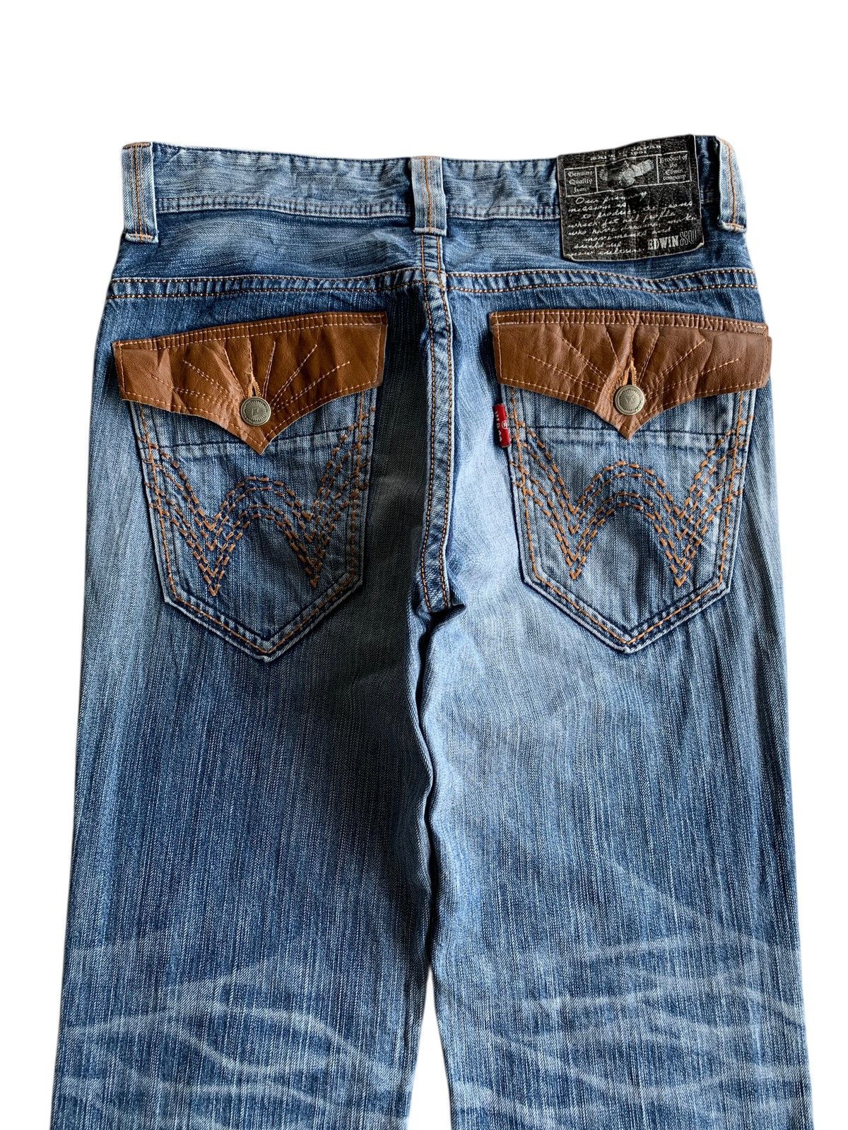 Edwin VINTAGE FLARE EDWIN XV NAVAJO FADED&RUSTY JAPANESE DENIM Size US 34 / EU 50 - 7 Thumbnail