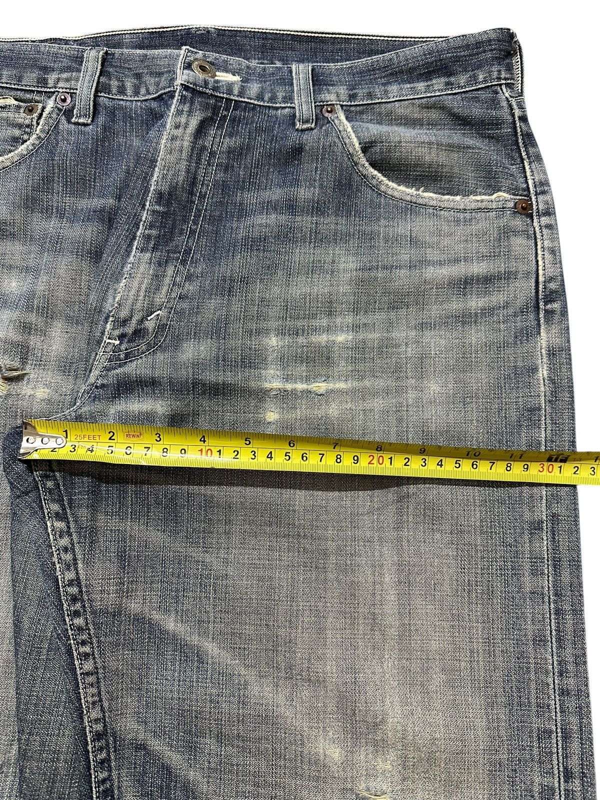 Levi's Vintage 90s Levis 503 Blue Wash Faded Distressed Baggy Jeans Size US 34 / EU 50 - 15 Thumbnail