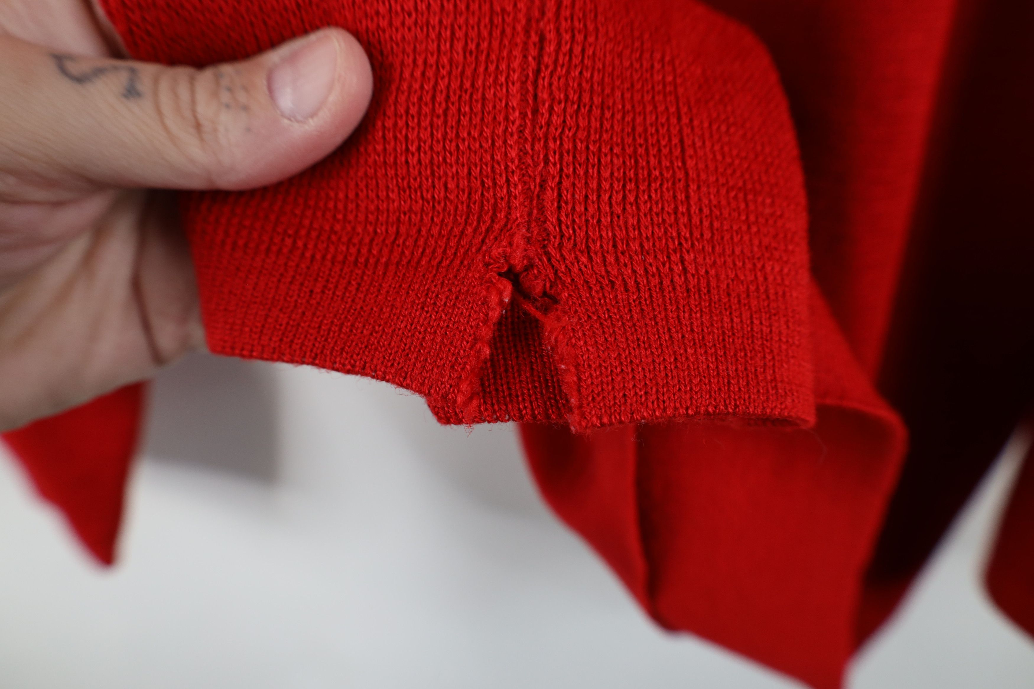 Diane von Furstenberg Vintage 90s Diane Von Furstenberg 3/4 Sleeve Sweater Red USA Size XL / US 12-14 / IT 48-50 - 8 Thumbnail