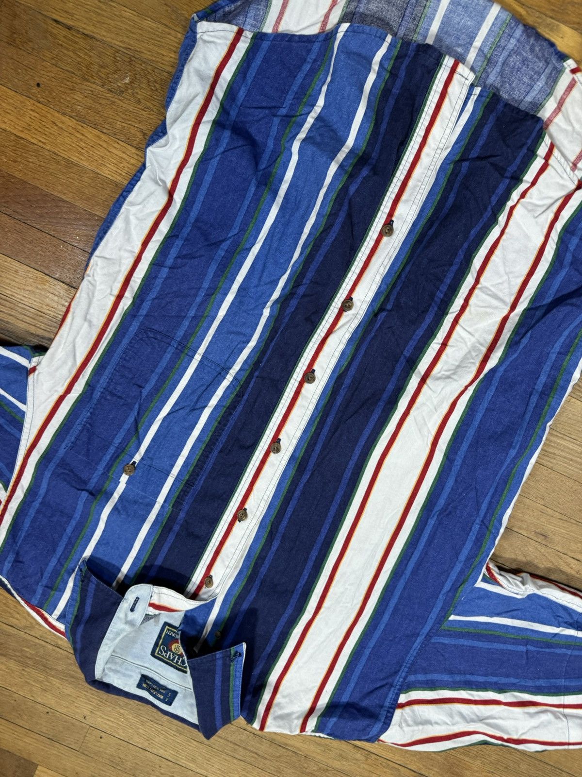 Chaps Ralph Lauren × Vintage Vintage Chaps Ralph Lauren Striped Button Up Shirt Size US M / EU 48-50 / 2 - 3 Thumbnail
