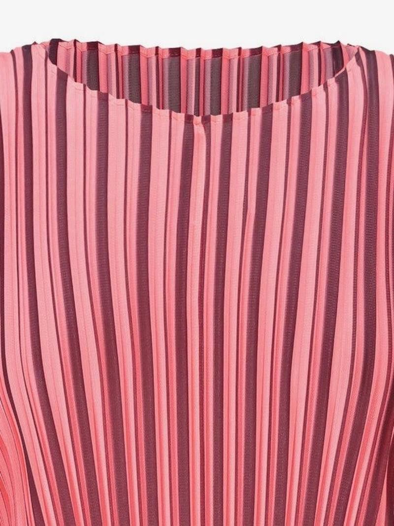 Issey Miyake o1mle0325 Pleats Please Alt Bright Pleated Top in Multicolor Size XXL / US 16-18 / IT 52-54 - 4 Thumbnail