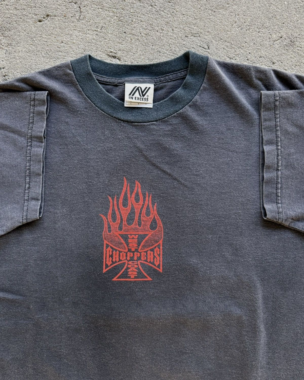 West Coast Choppers Vintage West Coast Choppers Fire Flames Size US L / EU 52-54 / 3 - 3 Thumbnail