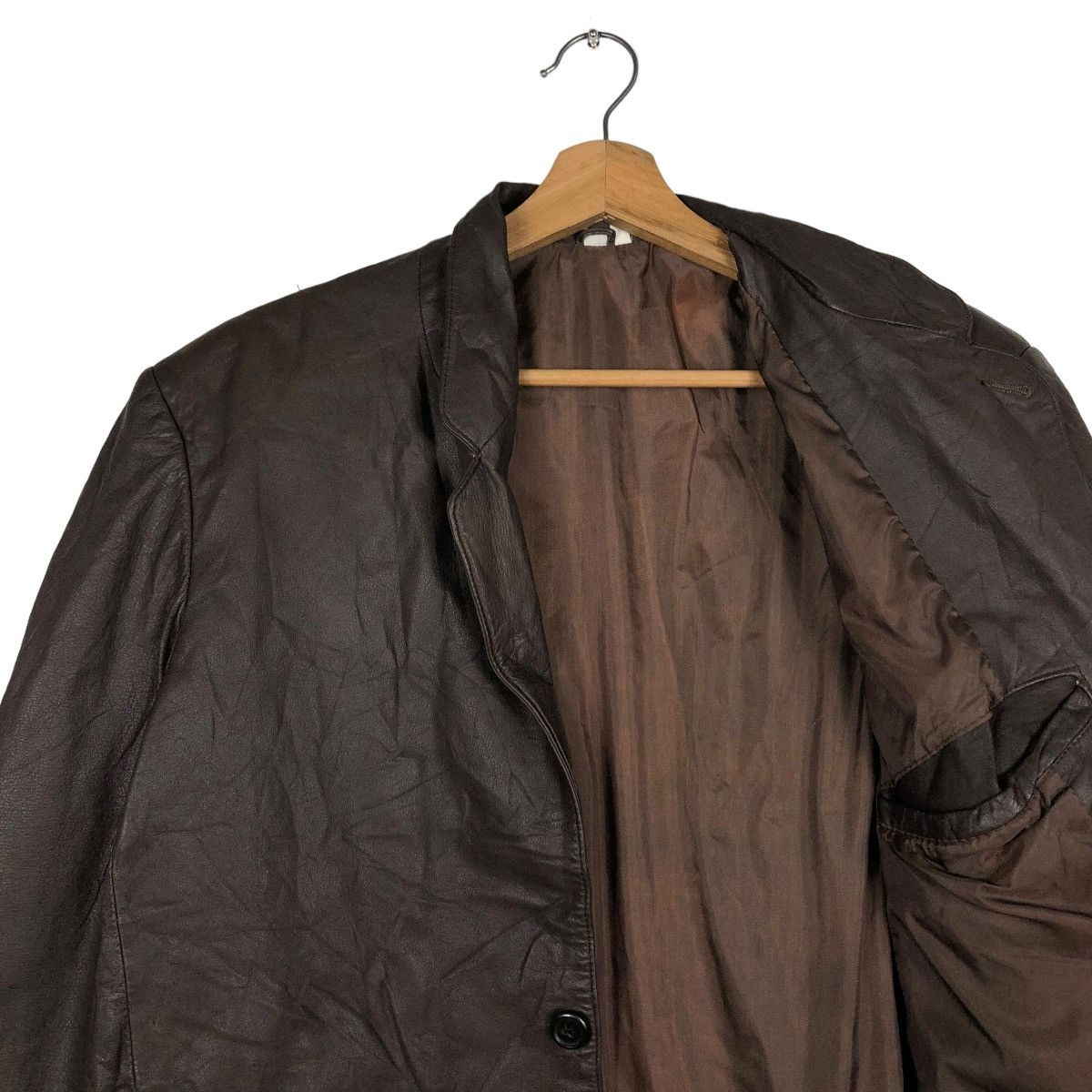 Japanese Brand 🔥VINTAGE GENUINE LEATHER JACKET BIG POCKET ISSEY MIYAKE Size US M / EU 48-50 / 2 - 14 Thumbnail