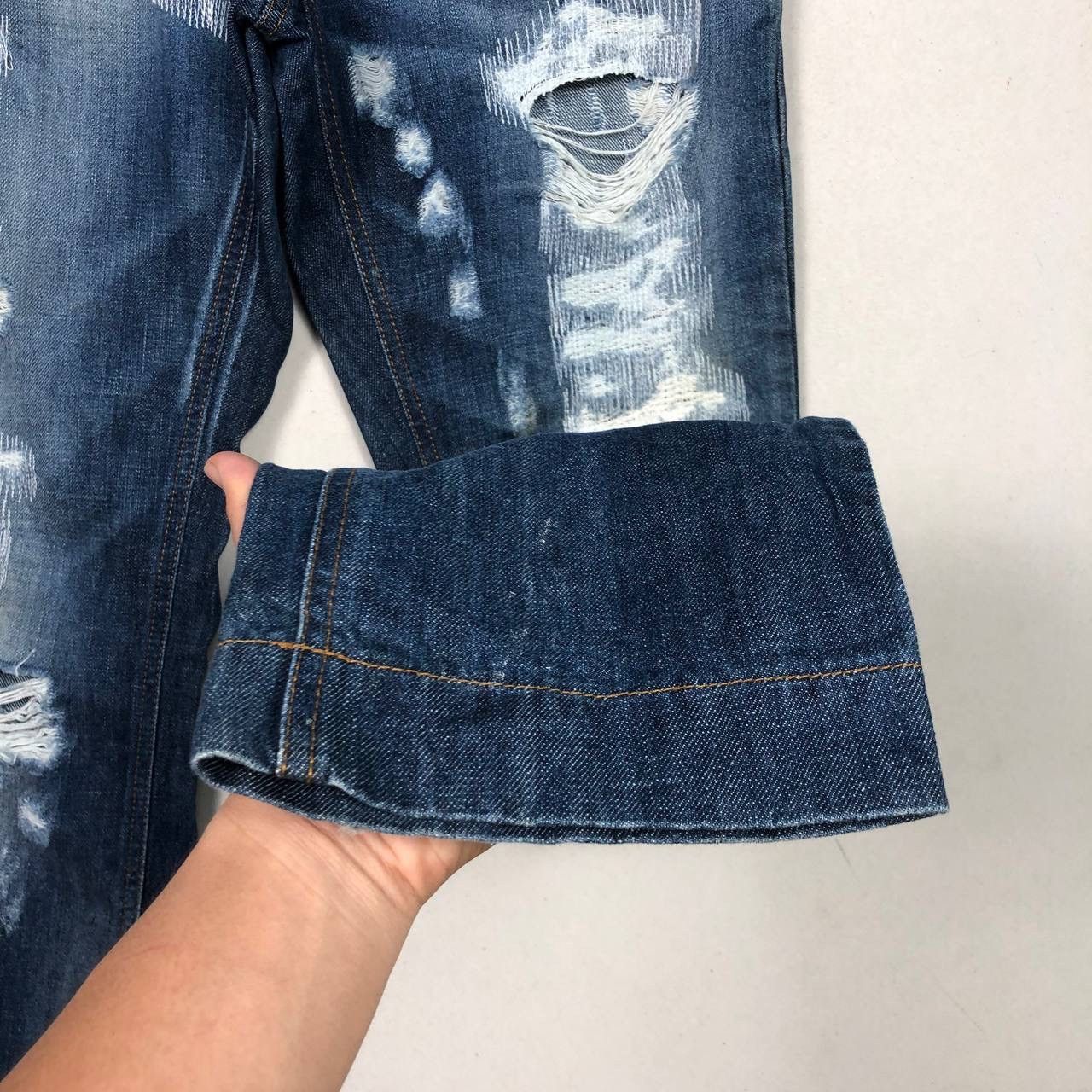 Dolce & Gabbana Destroyed Dolce & Gabbana Distress Ripped Jeans Punk Denim Size US 31 - 6 Thumbnail