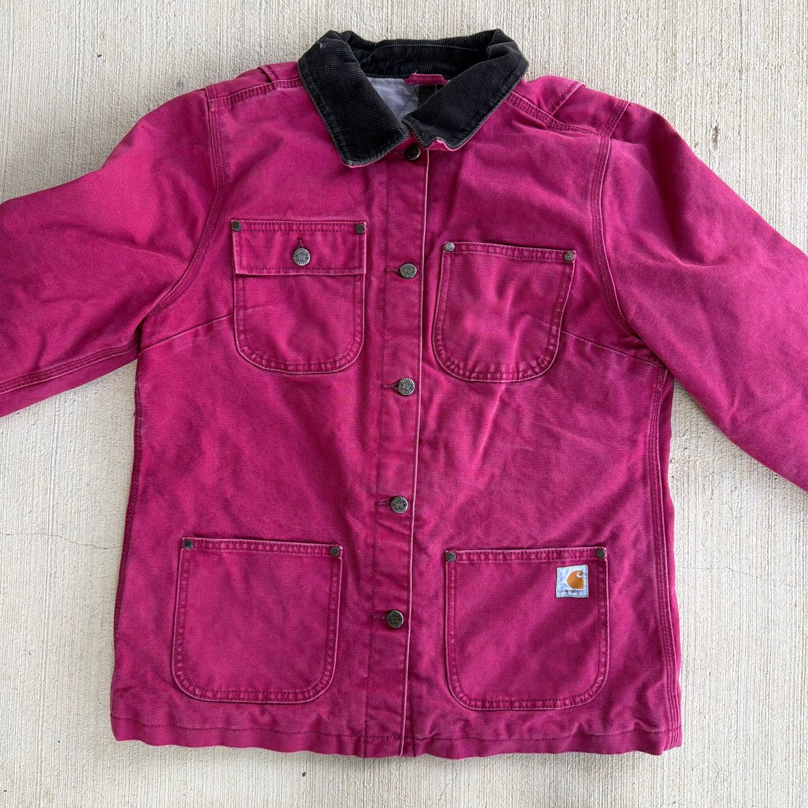 Carhartt × Vintage Carhartt WOMENS pink blanket lined chore work wear jacket Size US M / EU 48-50 / 2 - 3 Thumbnail
