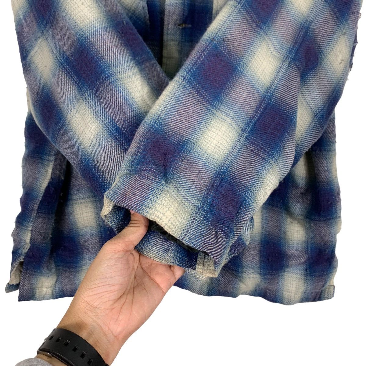 Flannel Mc. BRIDGE Shadow Plaid Sherpa Flannel #0219-C10 Size US M / EU 48-50 / 2 - 12 Thumbnail