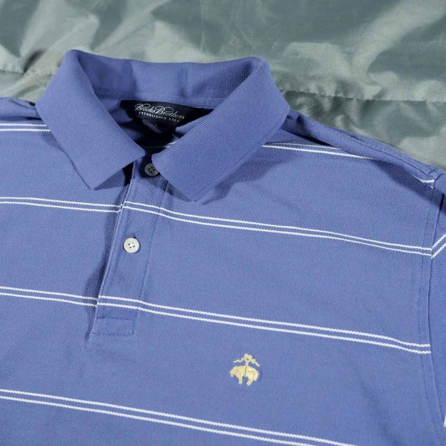 Brooks Brothers Brooks Brothers Polo Shirt Mens L Performance Stripes Golf Casual Active Shirt Size US L / EU 52-54 / 3 - 3 Thumbnail