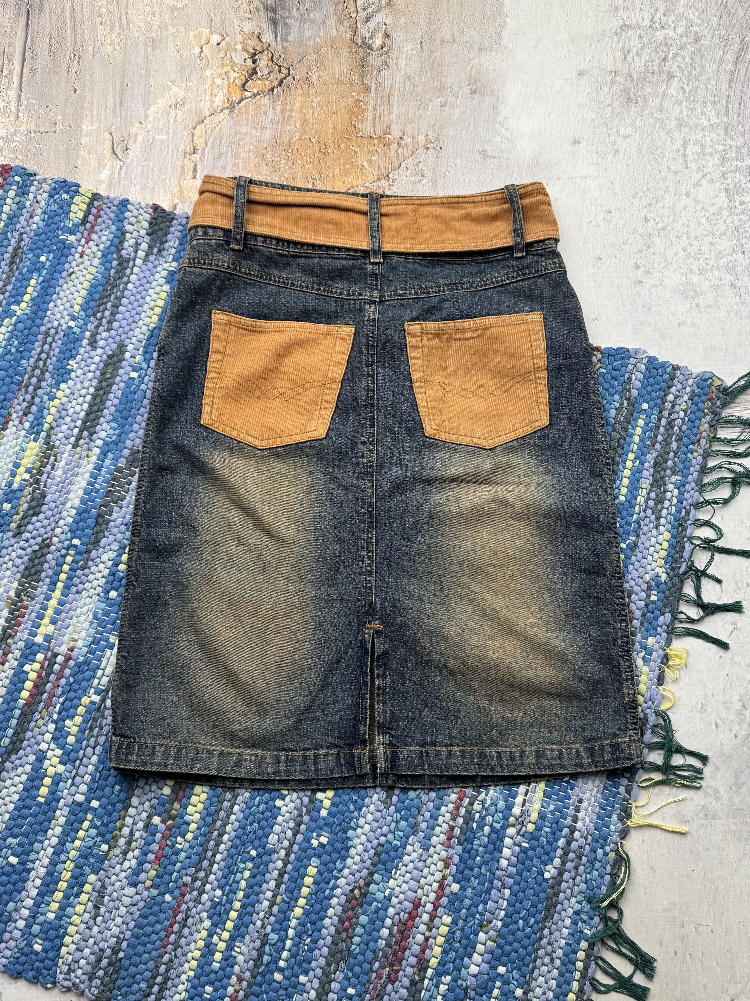 Vintage Vintage Midi Skirt With Belt A730(09) Size 27" / US 4 / IT 40 - 6 Thumbnail