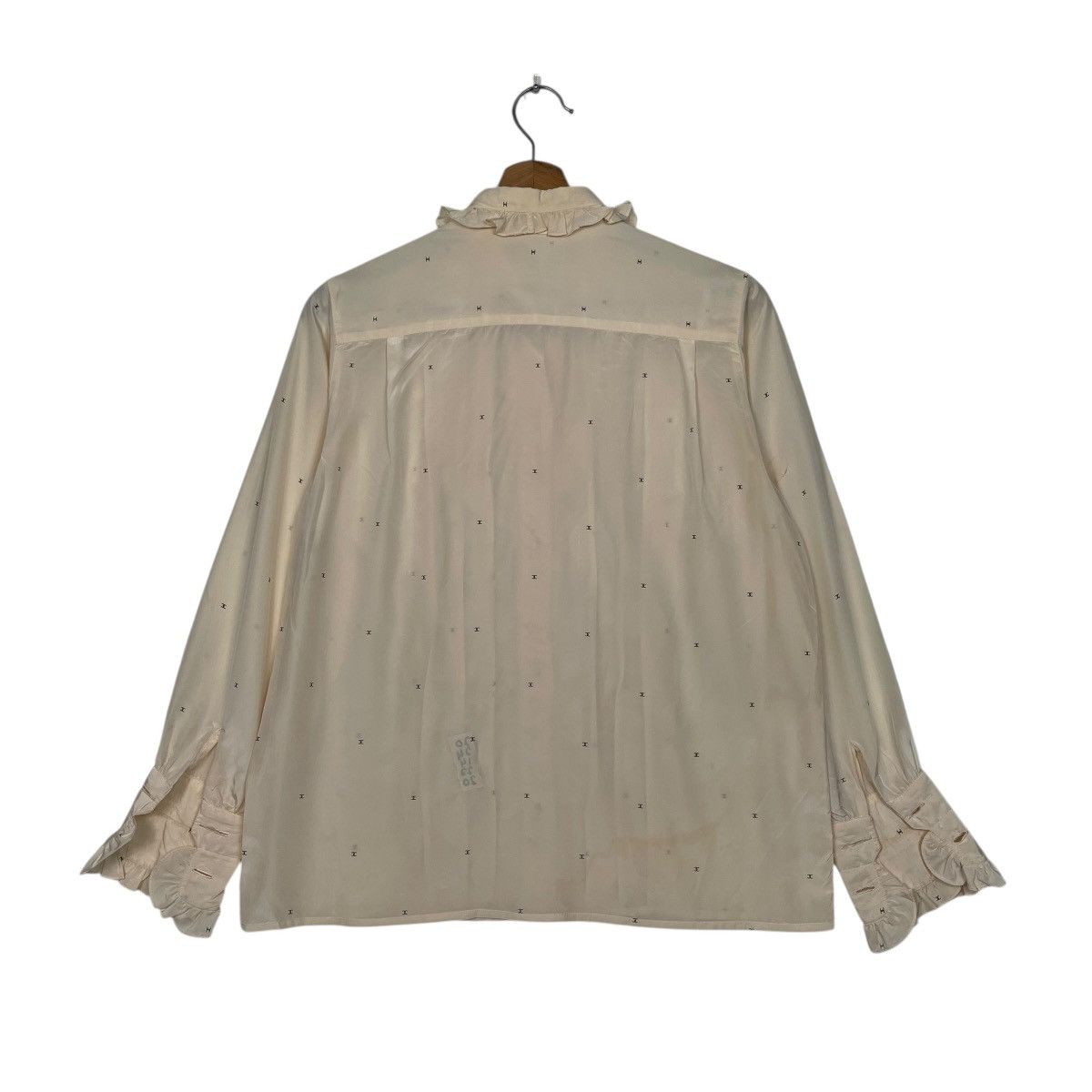 Chanel Vintage 80s Chanel Ruffle Silk Blouse Size XS / US 0-2 / IT 36-38 - 12 Thumbnail