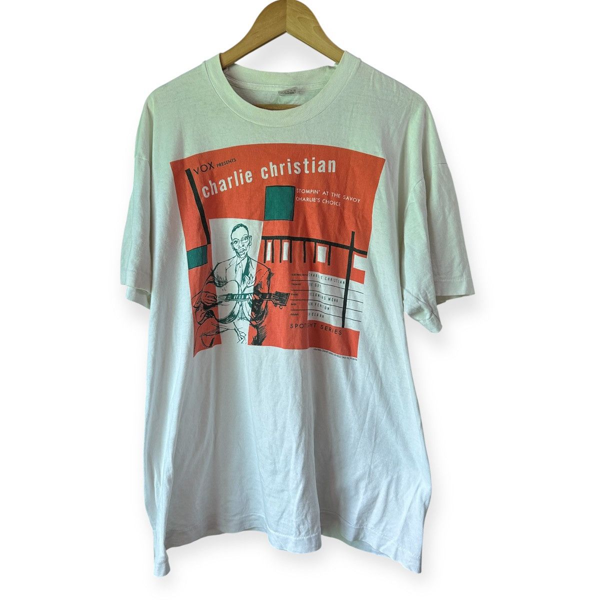 Band Tees 90s American Jazz Tour Charlie Christian Vox Art Tee Size US XL / EU 56 / 4 - 1 Thumbnail