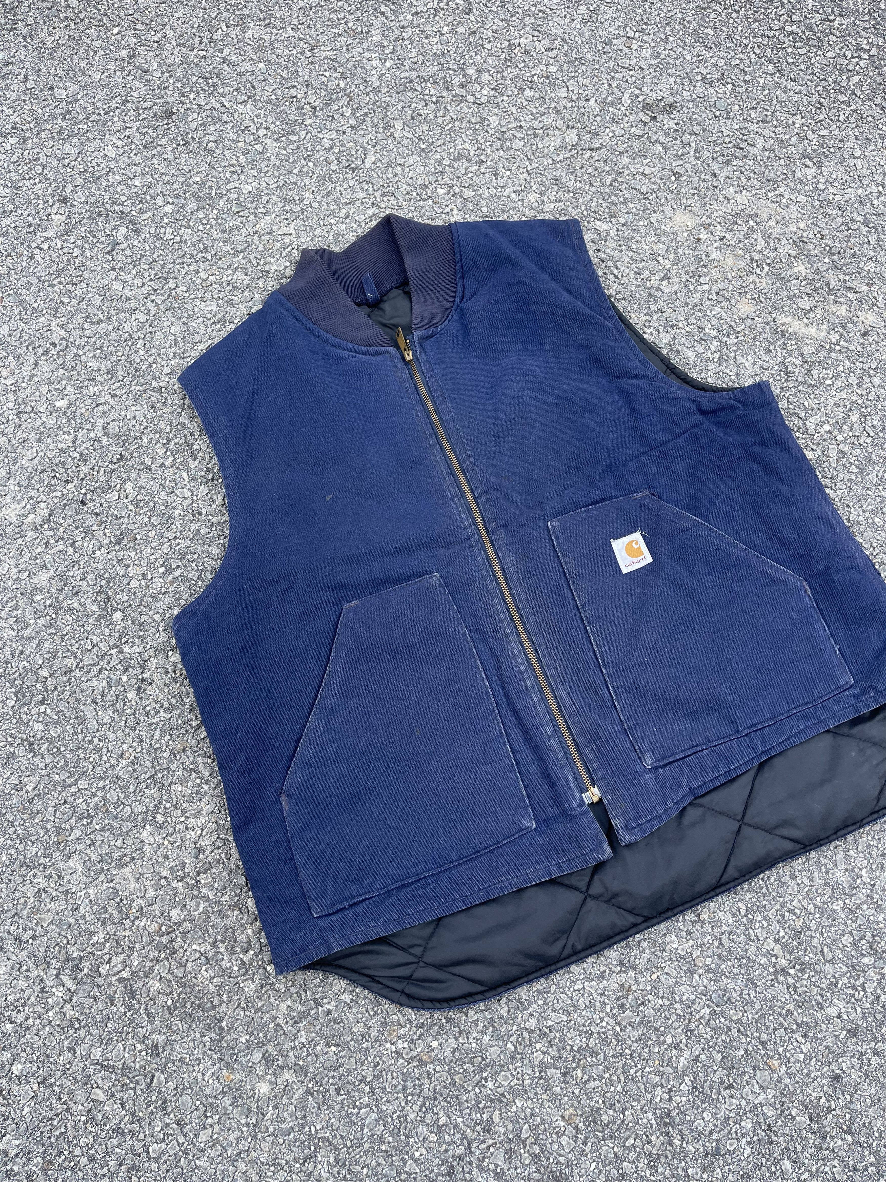 Carhartt × Carhartt Wip × Vintage Vtg 90s Carhartt Wip Vest Navy Colour Jacket Size US L / EU 52-54 / 3 - 2 Thumbnail