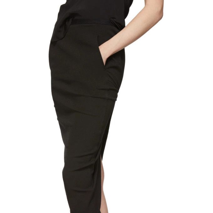 Rick Owens o1y0126 Midi Skirt in Black Size 27" / US 4 / IT 40 - 4 Thumbnail
