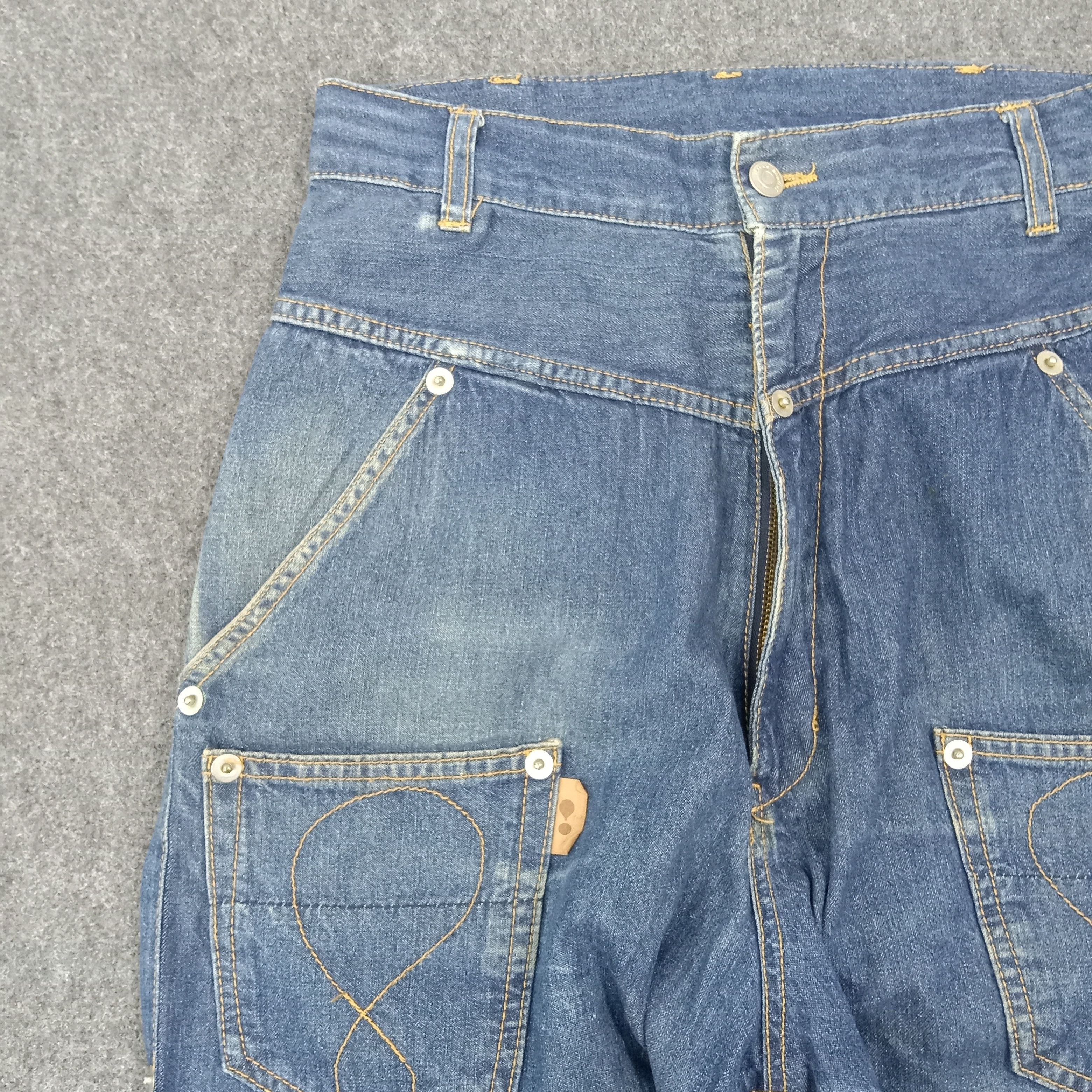 mercibeaucoup Mercibeaucoup by Issey Miyake Rare Denim Pants C265N15 Size US 27 - 3 Thumbnail