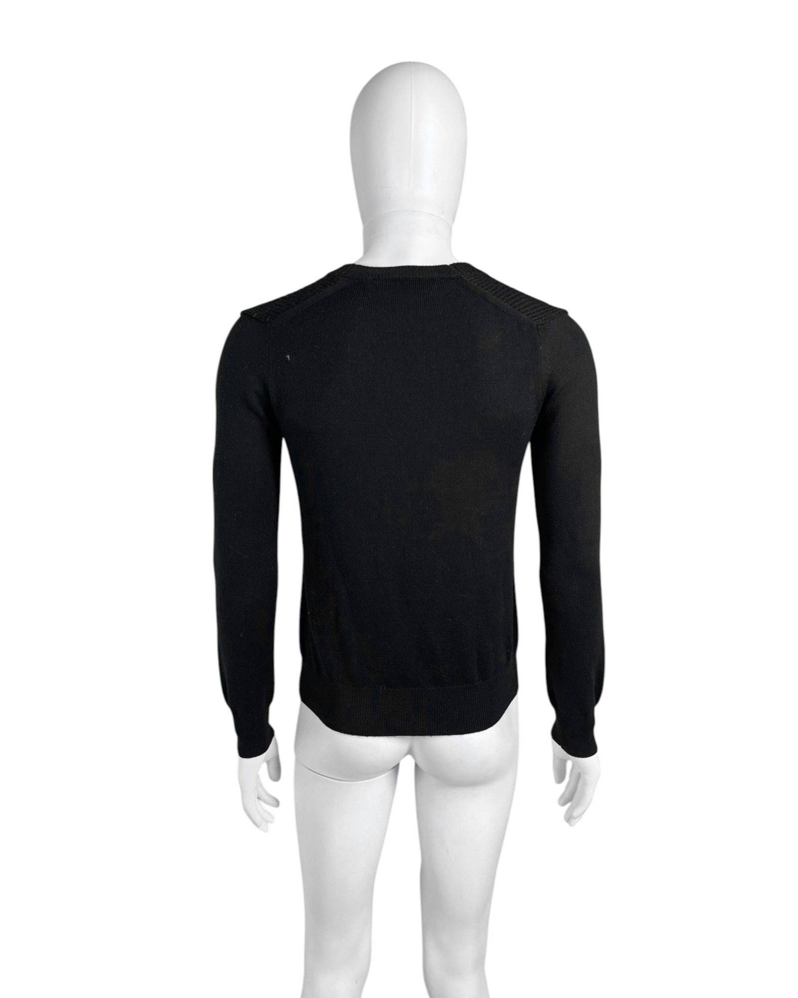 Comme des Garcons Homme Plus F/W 2013 Black Wool Inverted Frac Sweater Size US S / EU 44-46 / 1 - 3 Thumbnail