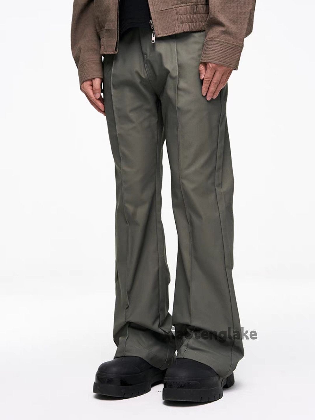 Designer × Japanese Brand × Vintage Patchwork pleated yuppie cleanfit bootcut cargo pants Size US 32 / EU 48 - 1 Thumbnail