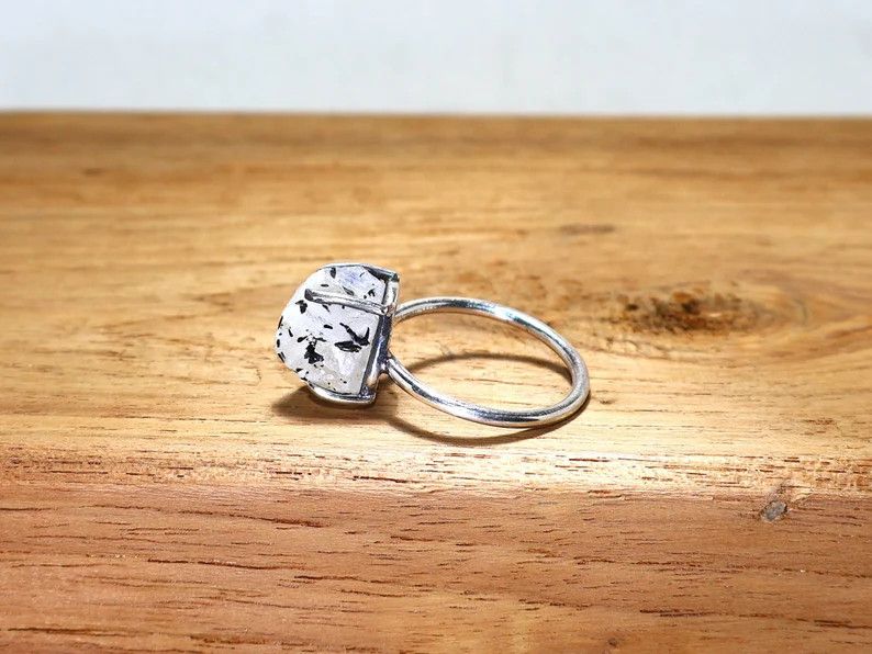 Handmade Rainbow Moonstone 925 Sterling Silver Ring - Handmade Ring Size ONE SIZE - 7 Thumbnail
