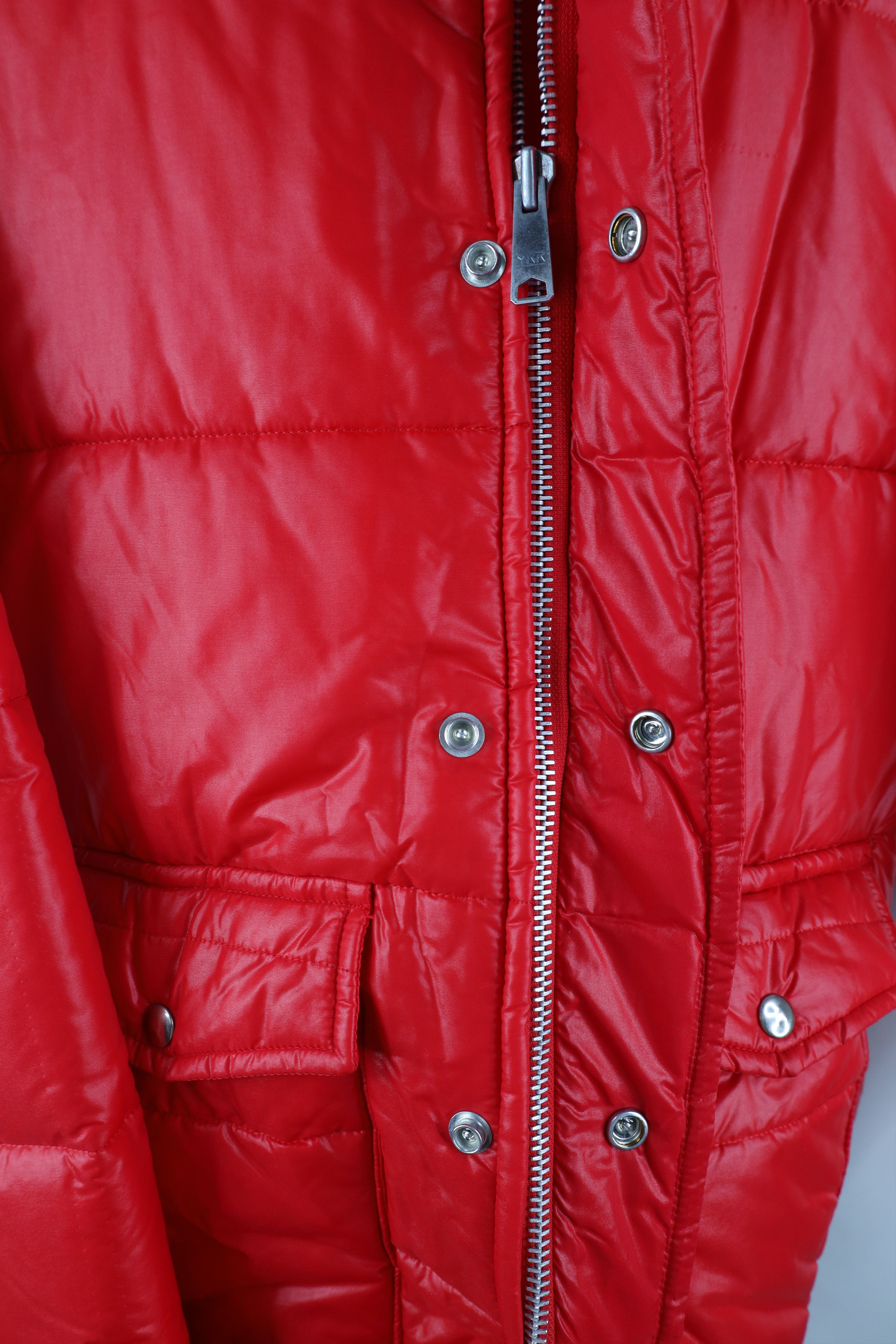 Vintage Vintage 70s Streetwear Full Zip Winter Puffer Jacket Red USA Size US S / EU 44-46 / 1 - 9 Thumbnail