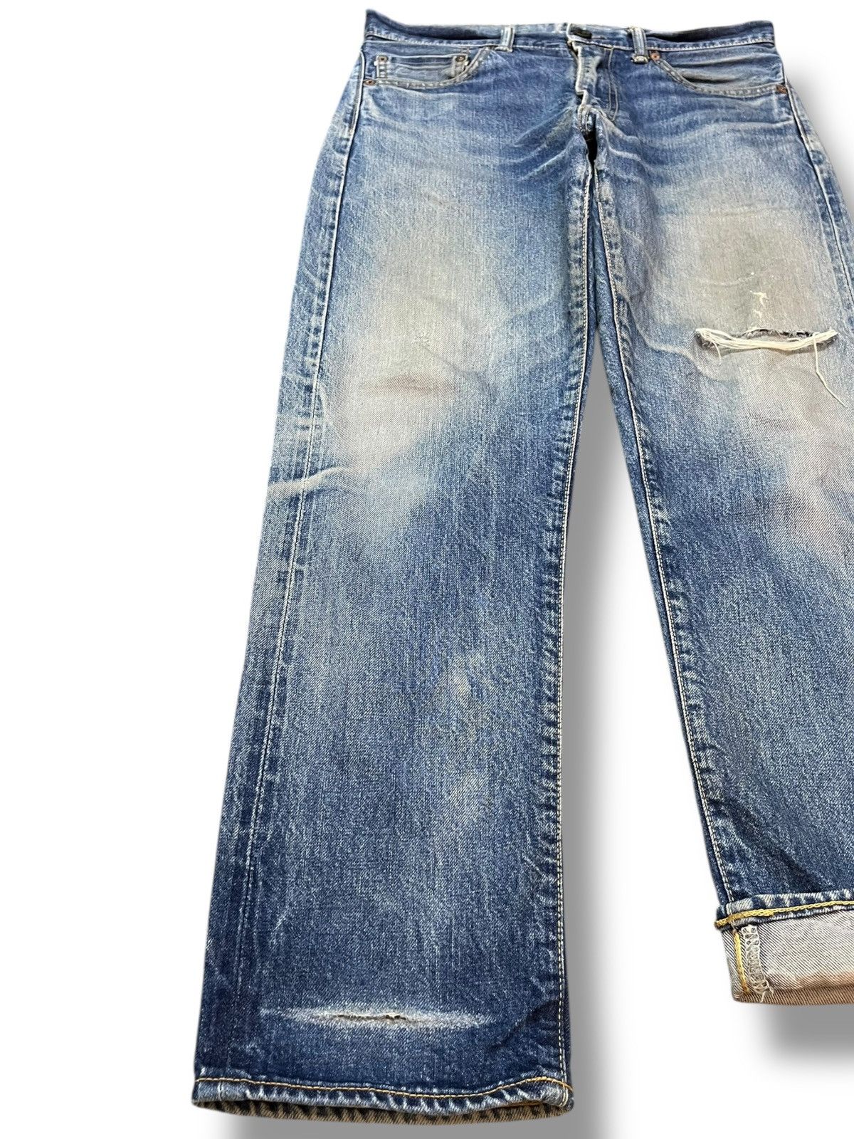 Beauty Beast × Japanese Brand Vintage Japanese Brand Selvedge Mudwash Distressed Denim Size US 31 - 3 Thumbnail