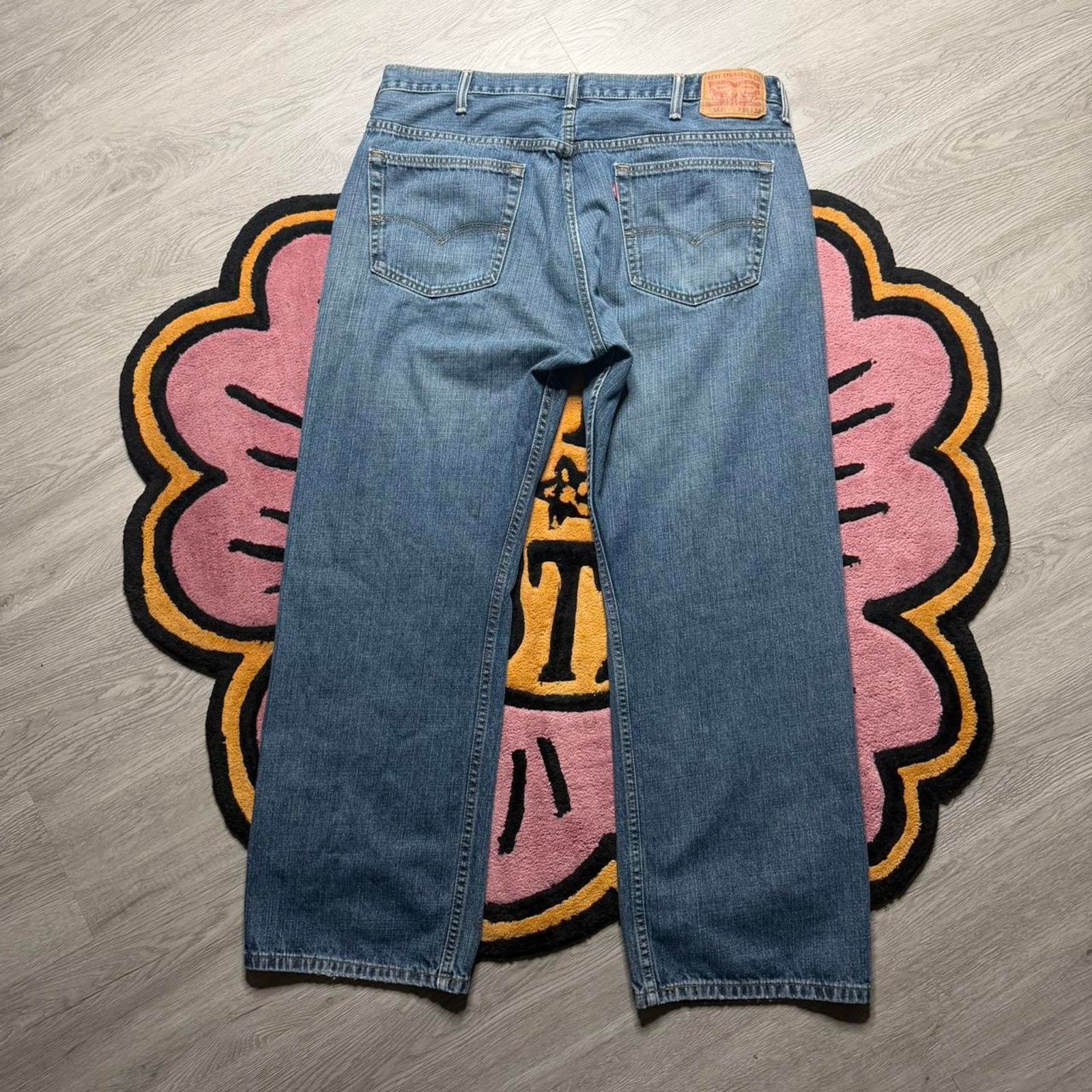Levi's Levi’s Strauss 569 Loose Straight Stone Wash Denim Jeans Size US 38 / EU 54 - 7 Thumbnail