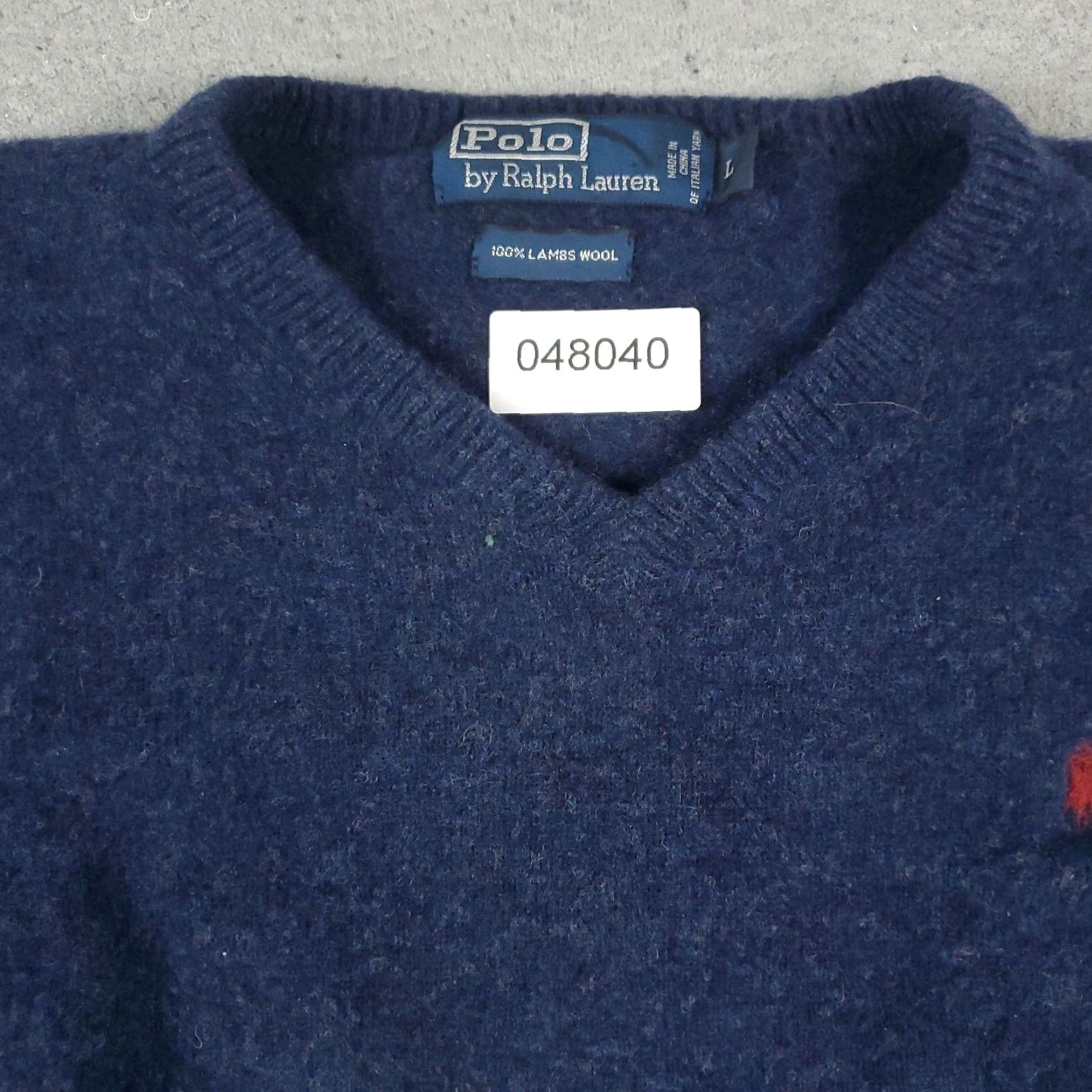 Ralph Lauren Ralph Lauren Mens Large Blue Pony Sweater Casual Pullover Wool Sweatshirt Size US L / EU 52-54 / 3 - 3 Thumbnail