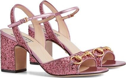 Gucci o1s1wg110425 Women's Sandals With Horsebit in Pink Size US 4.5 / IT 34.5 - 3 Thumbnail