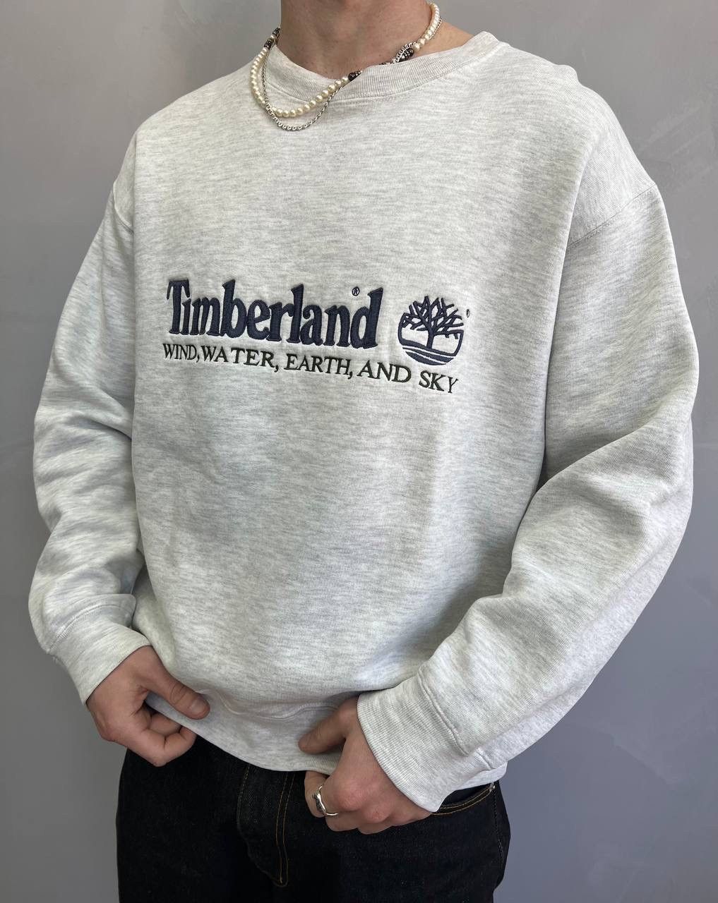 Timberland × Vintage Vintage Timberland Sweatshirt Crewneck Spellout Big Logo Size US L / EU 52-54 / 3 - 1 Thumbnail