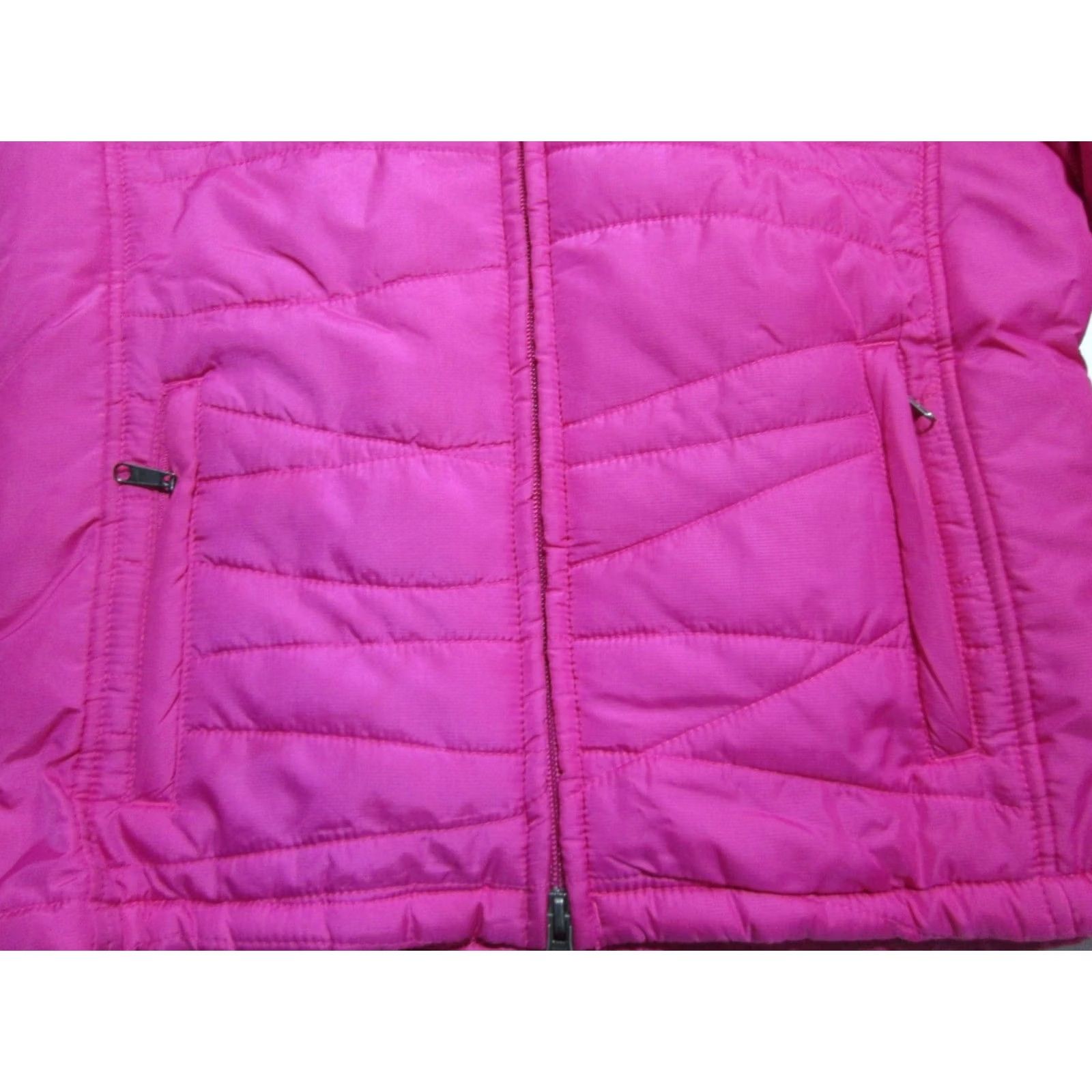 Vintage Lucy Windbreaker Jacket Women's S Fuchsia Zip Pockets Solid Polyester Outerwear Size S / US 4 / IT 40 - 3 Thumbnail