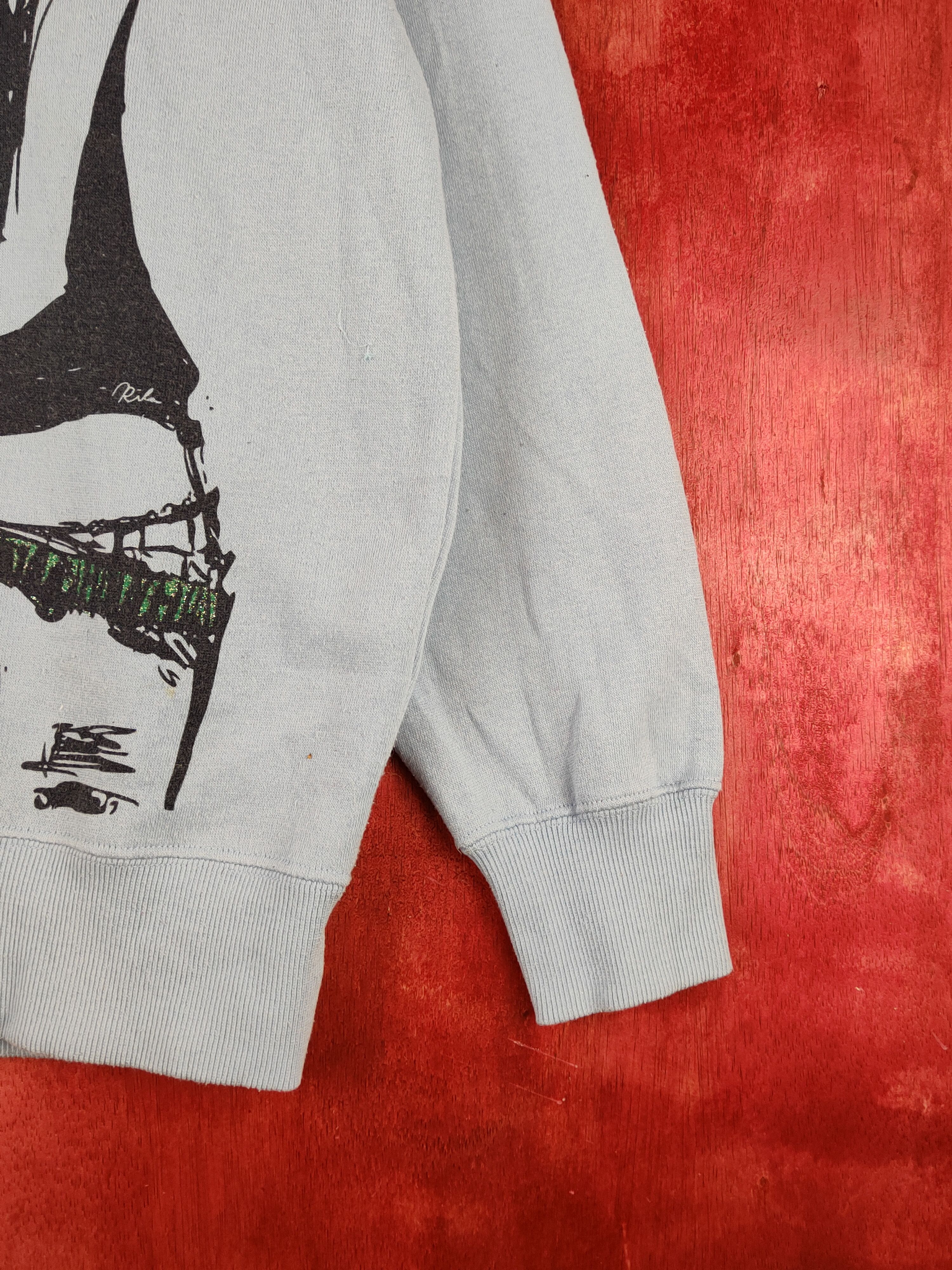 Japanese Brand × Vintage Oblo vintage girl Blue Sweatshirts #S2119 Size M / US 6-8 / IT 42-44 - 9 Thumbnail