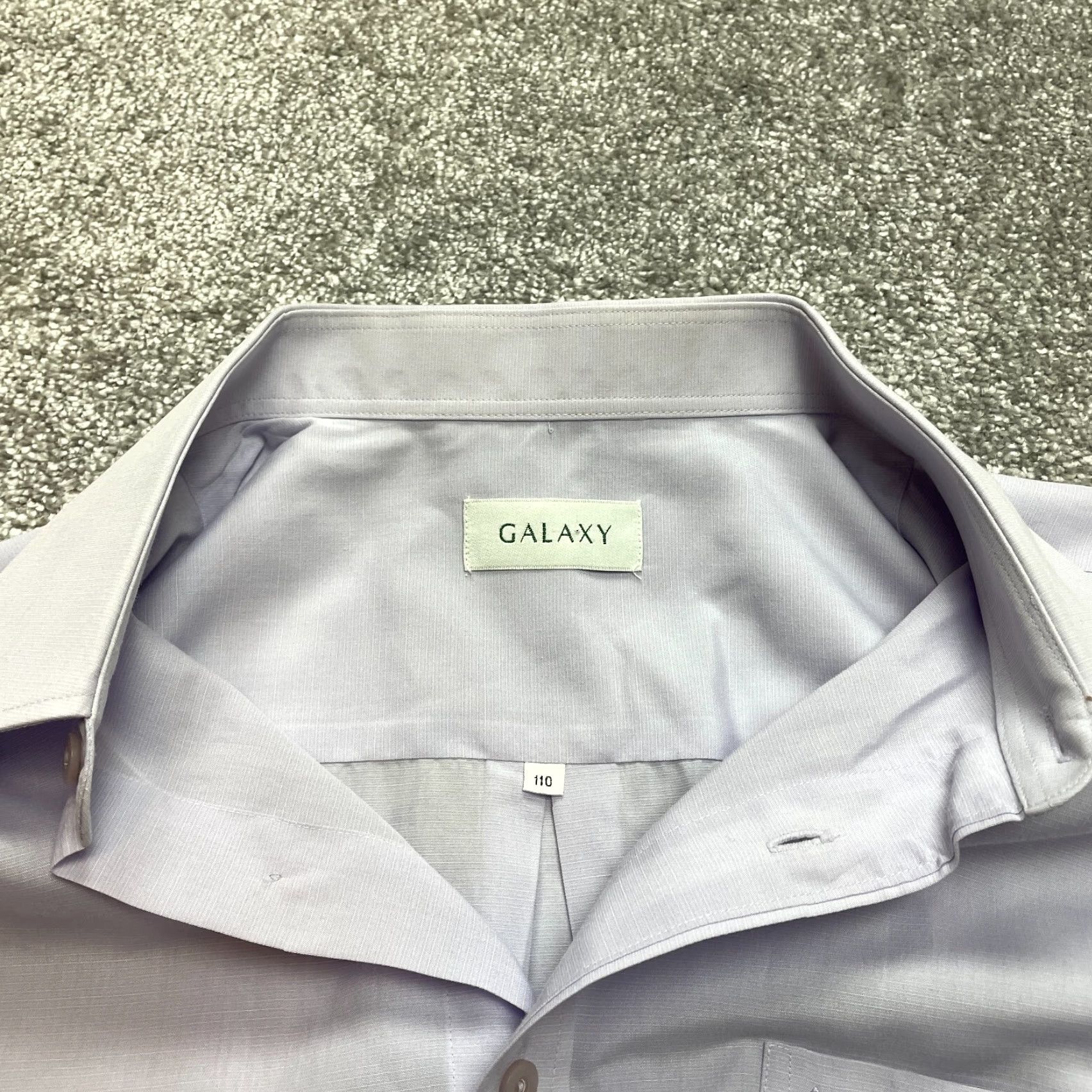 Vintage Galaxy Dress Shirt Mens 48 Light Purple Button Up Long Sleeve Lightweight 110 Size 48R - 3 Thumbnail
