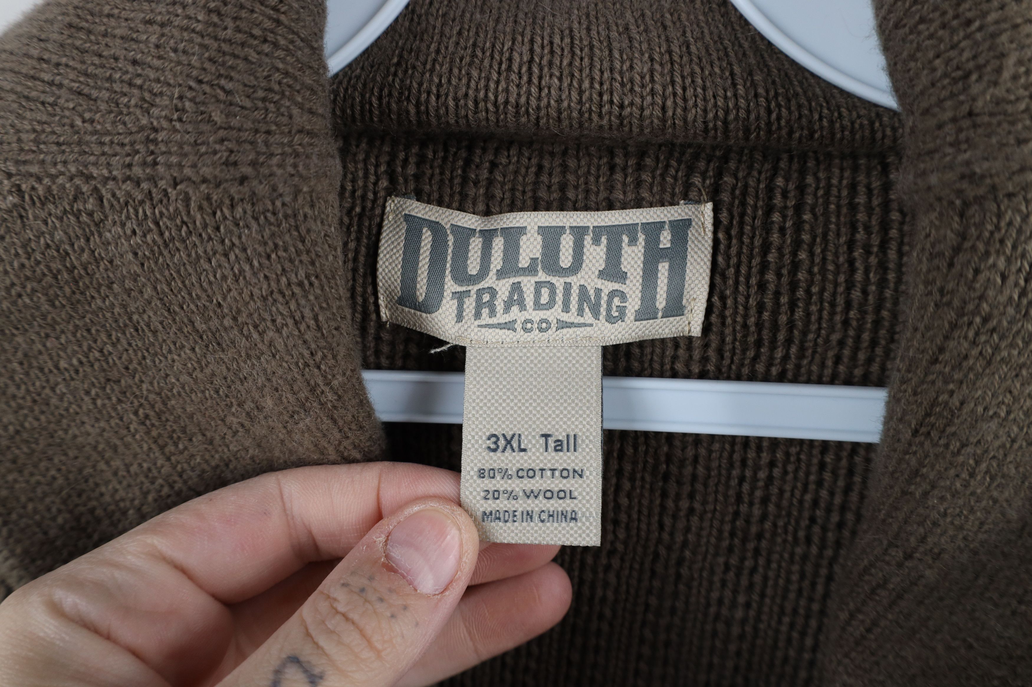 Duluth Trading Company × Vintage Duluth Trading Co Knit High Neck Military Pullover Sweater Size US XXL / EU 58 / 5 - 5 Thumbnail
